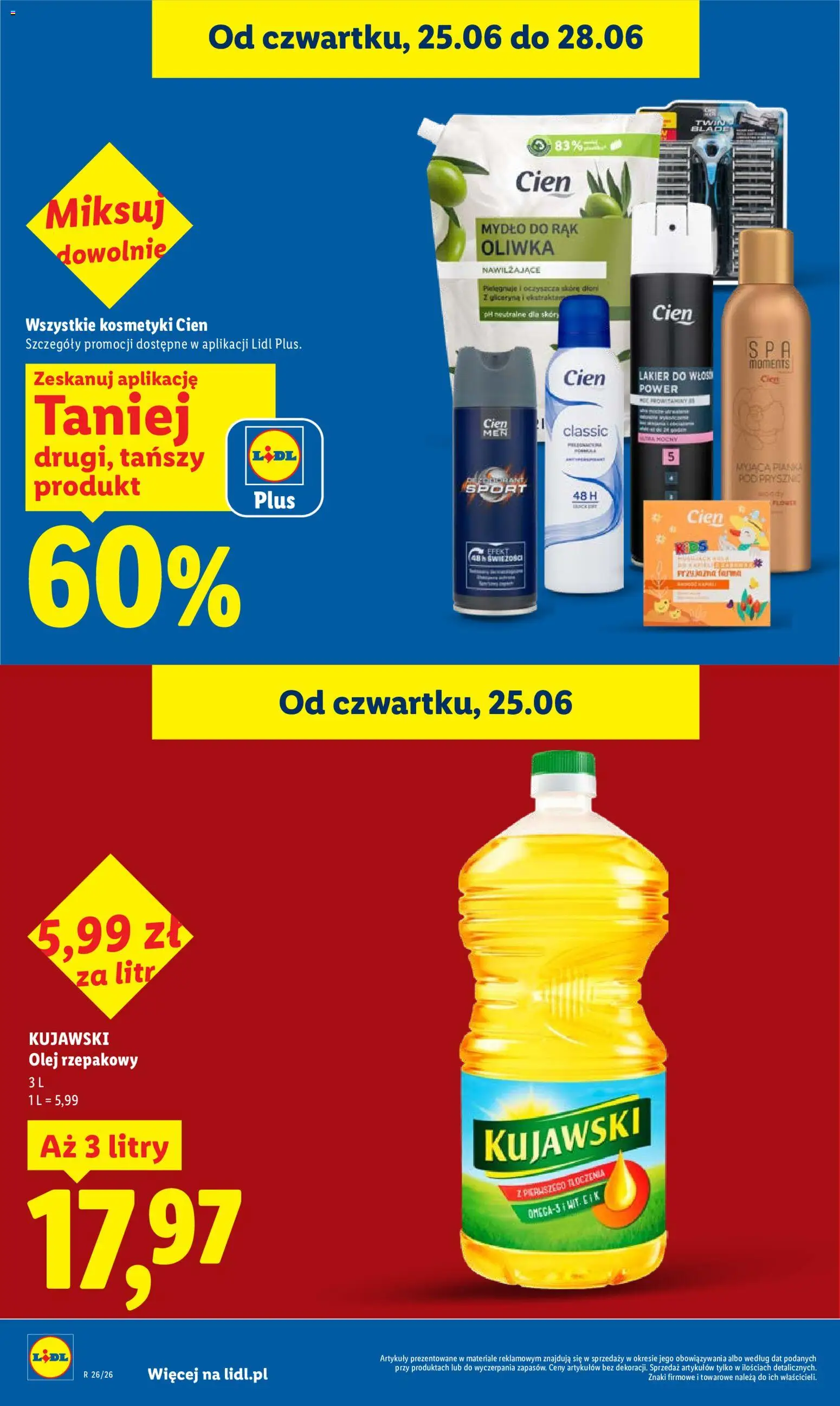 Lidl Polsko leták od 25.06.2026 | Strana: 20 | Produkty: Mýdlo, Olej, Cien