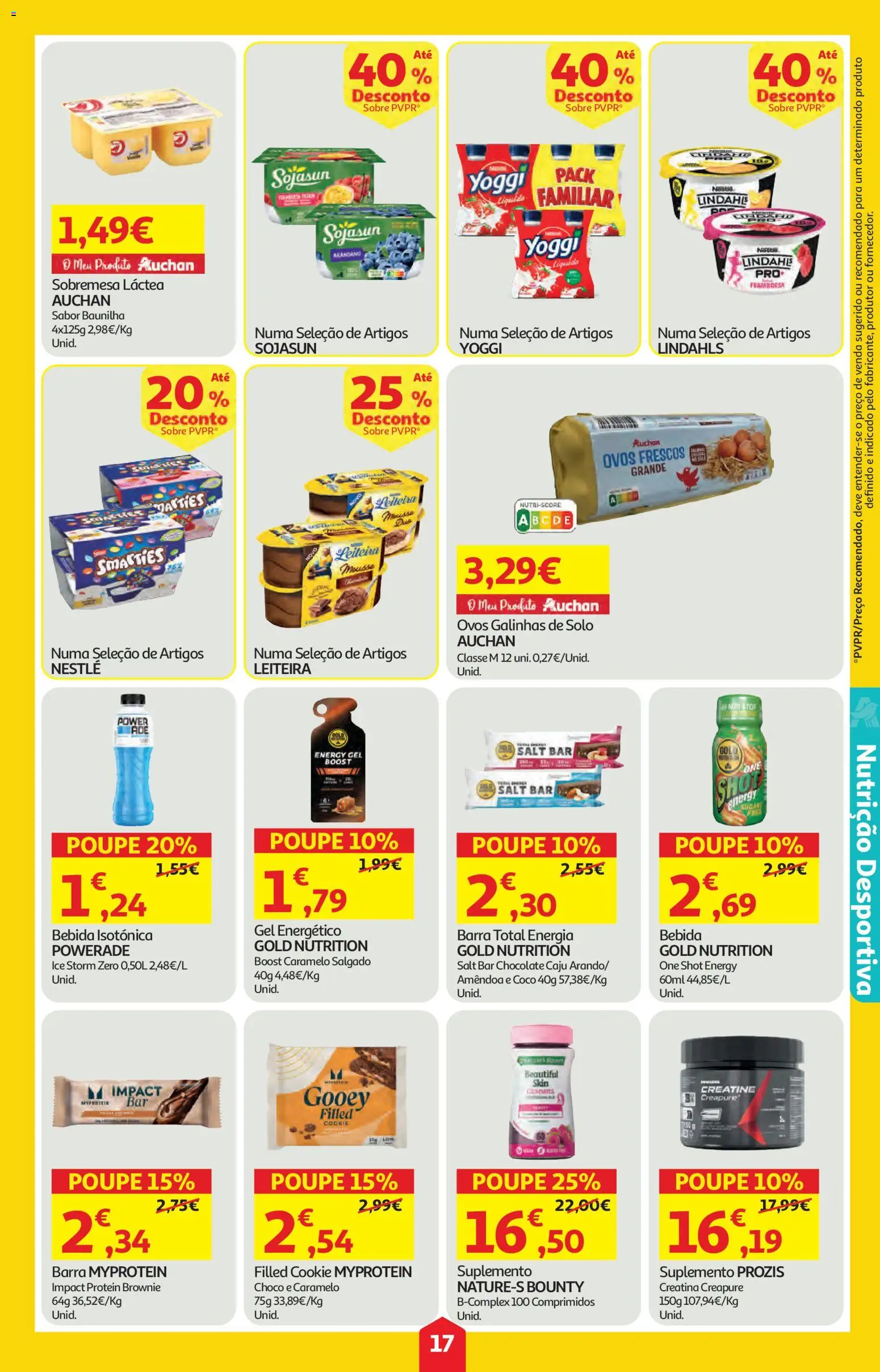 Auchan folheto │ válido de 09/04/2026 | Página: 17 | Produtos: Baunilha, Creatina, Chocolate, Caju