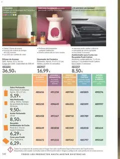 Vista previa Catálogo AVON campaña 9 válido desde el 01/09/2026 | Página: 142 | Productos: Aceite, Manzana, Ambientador para coche, Ambientador