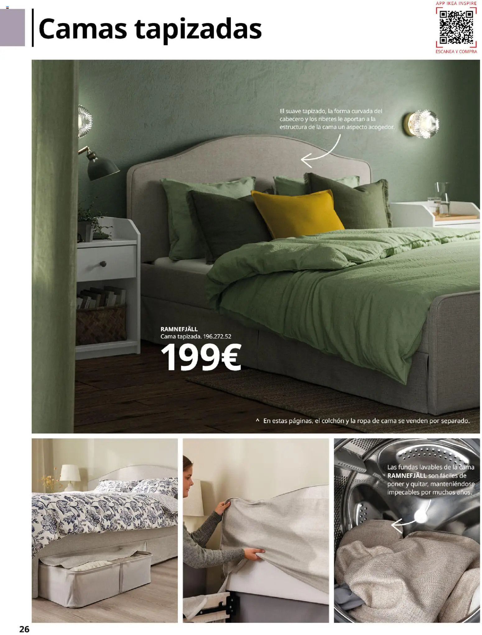 IKEA - Muebles para el dormitorio │ válido desde el 01/09/2026 | Página: 26 | Productos: Colchon, Ropa, Ropa de cama, Cama