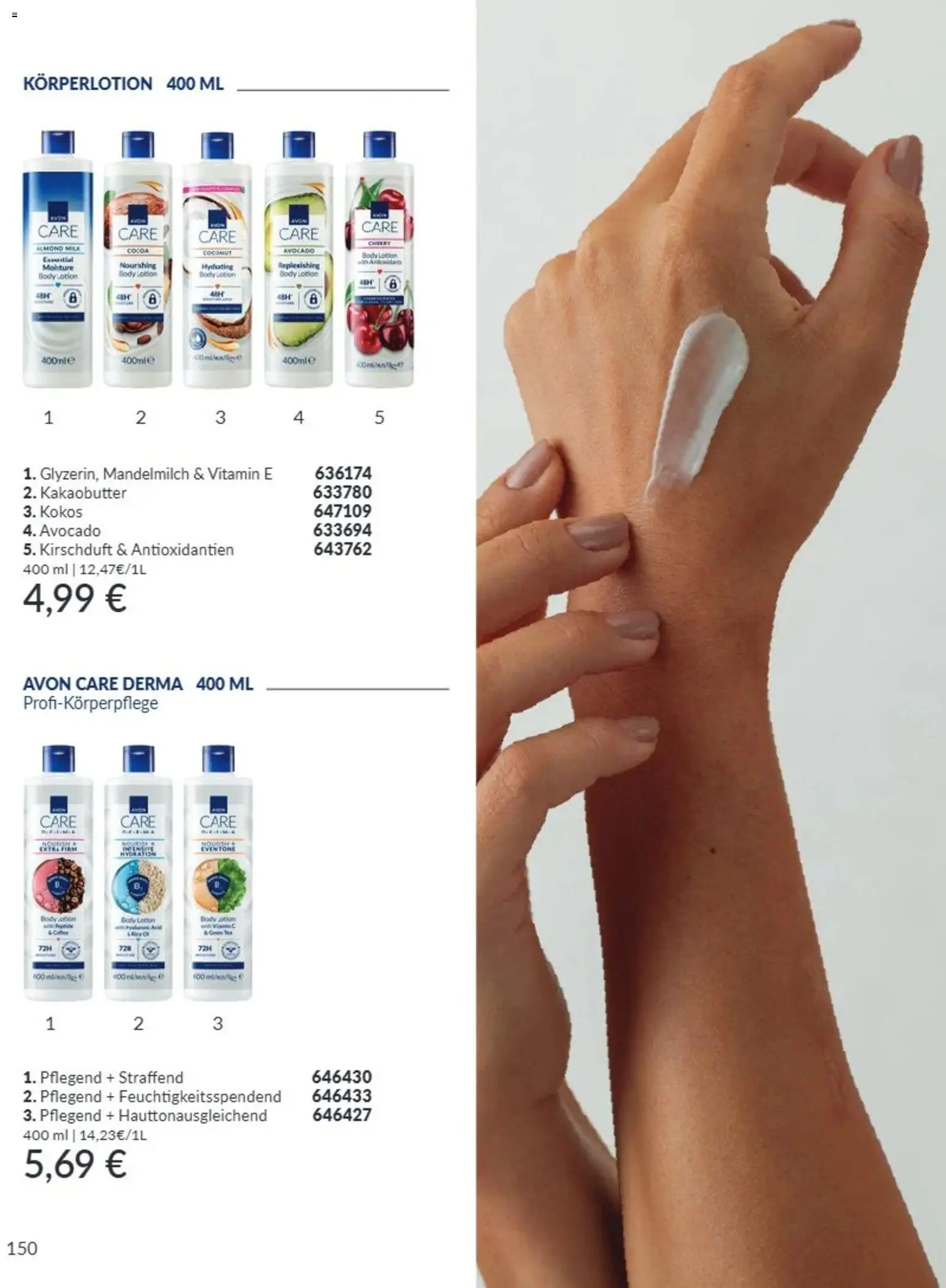 AVON Katalog August 2026 – gültig ab 08.08.2026 | Seite: 150 | Produkte: Kakaobutter, Avocado, Body Lotion, Körperlotion