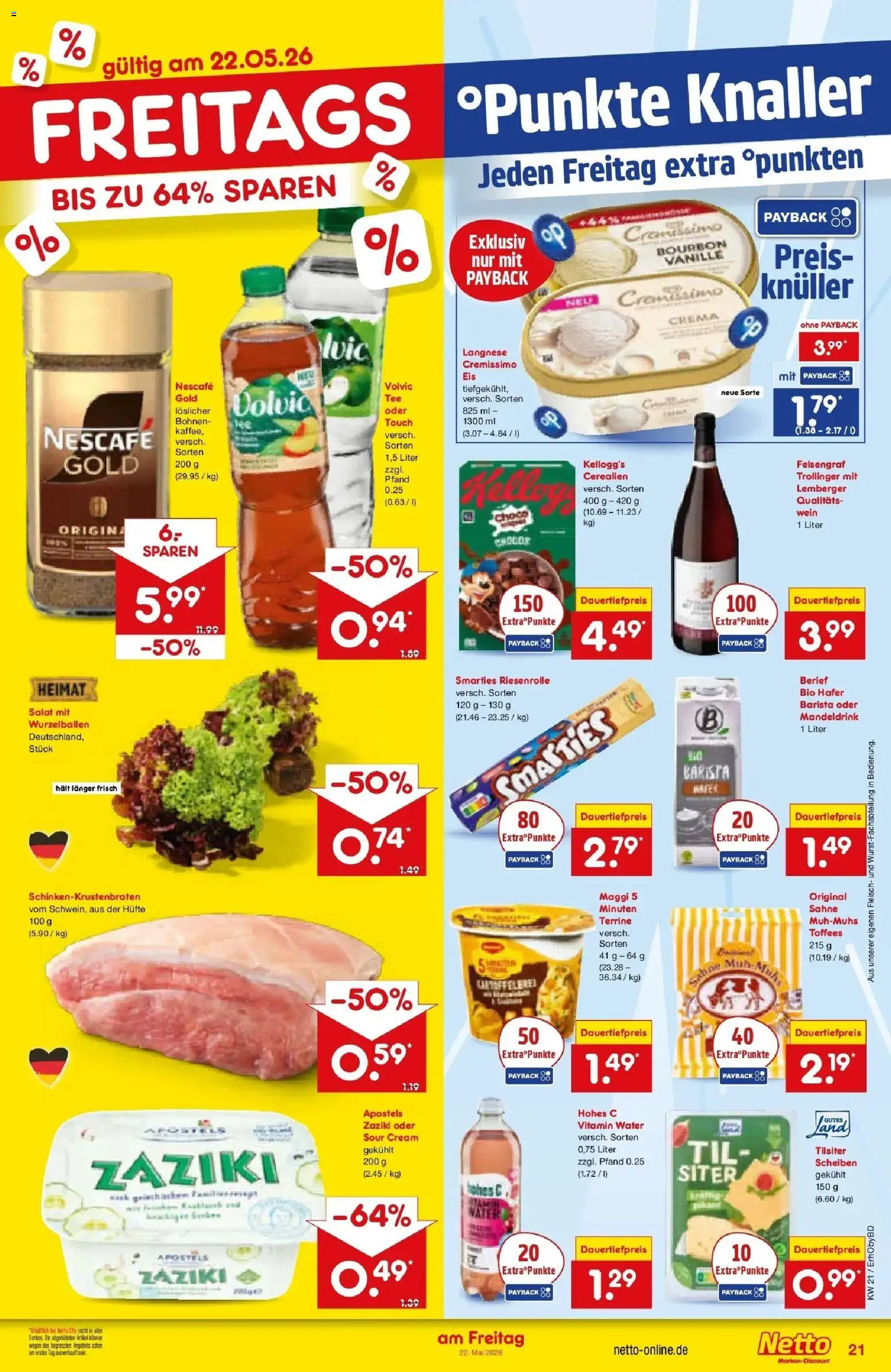 Netto Marken-Discount Prospekt Velden	 – gültig ab 17.05.2026 | Seite: 23 | Produkte: Smarties, Kellogg's, Hohes c, Salat
