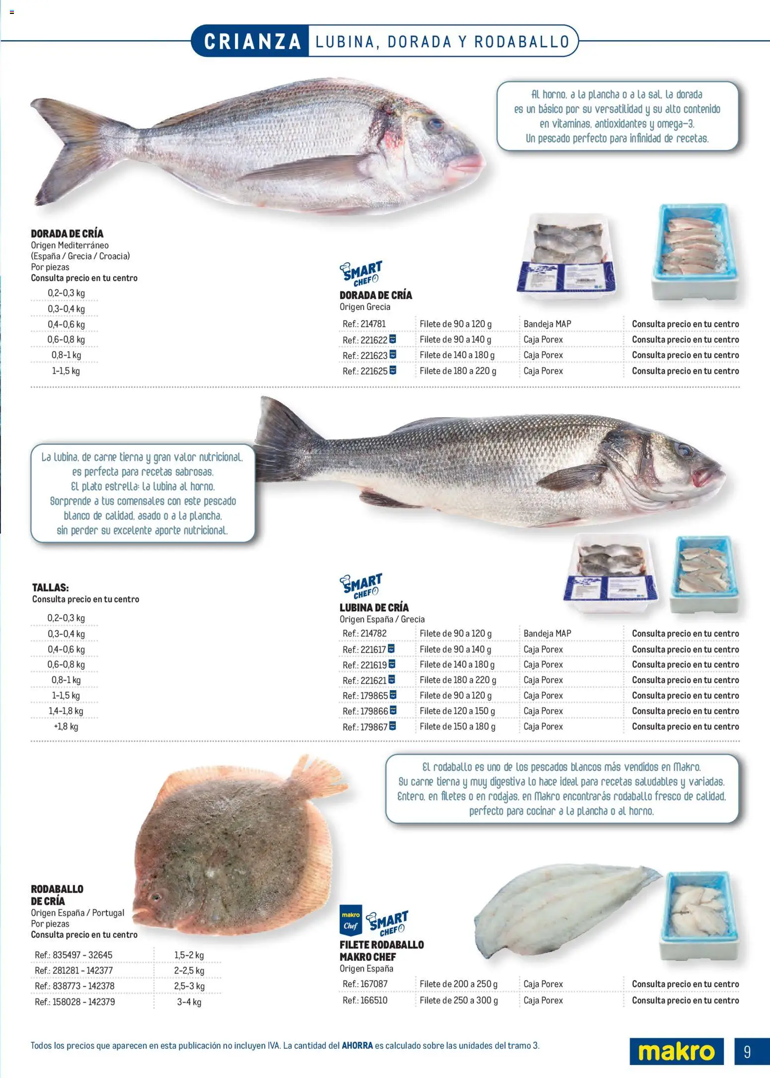 Makro Pescados │ válido desde el 06/07/2026 | Página: 9 | Productos: Pescado, Plancha, Filete, Bandeja