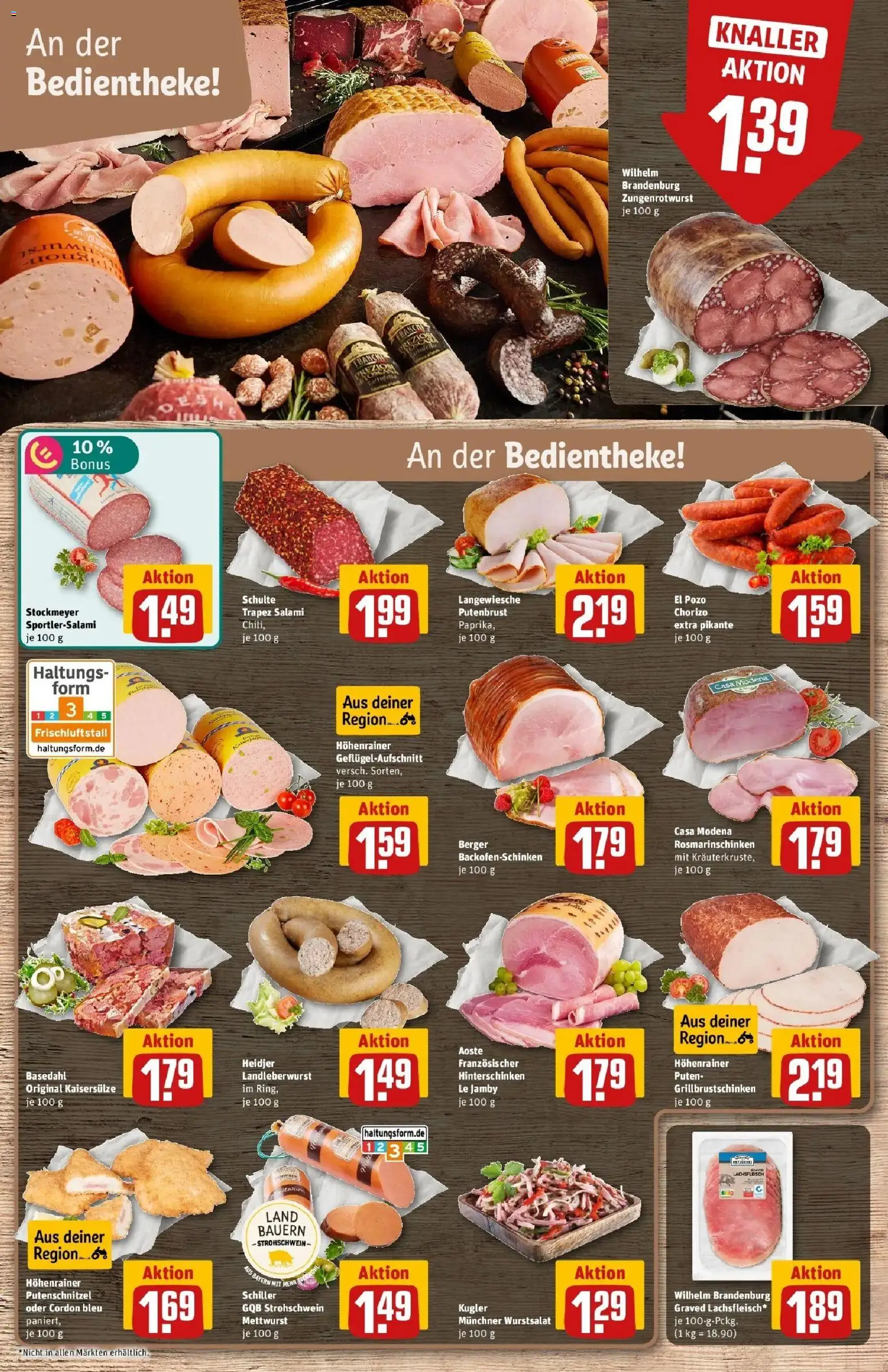 REWE Prospekt ab 07.09.2026 zum Blättern » Angebote | Seite: 10 | Produkte: Putenbrust, Putenschnitzel, Salami