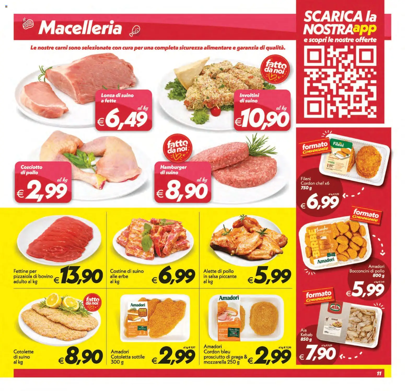 Volantino SuperConveniente del 31/07/2026 | Pagina: 11 | Prodotti: Pollo, Salsa, Prosciutto, Hamburger