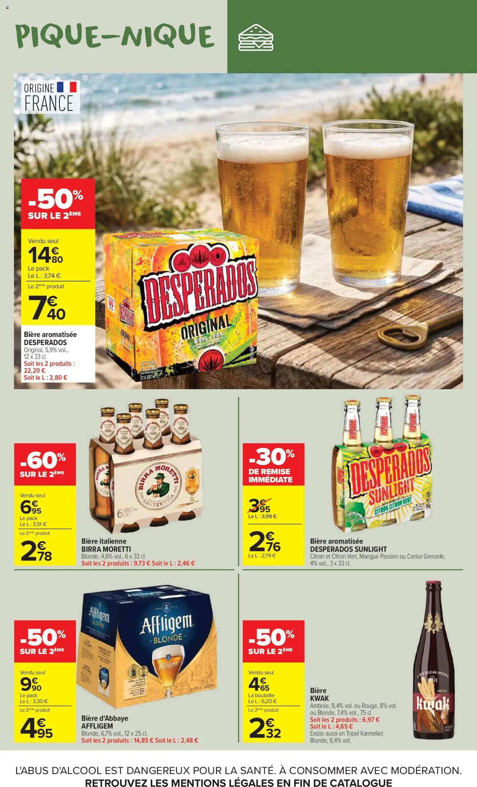{H1} | Page: 18 | Produits: Desperados, Citron, Mangue, Bière