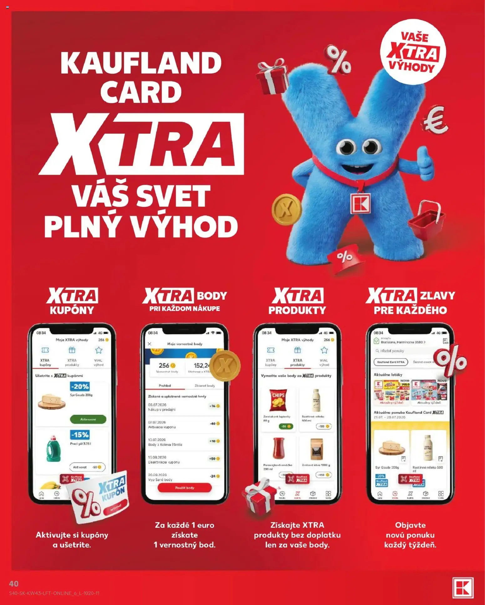 Nové Kaufland akcie – leták je platný od 22.10.2026 | Strana: 40 | Produkty: Mlieko, Káva, Gouda, Omáčka
