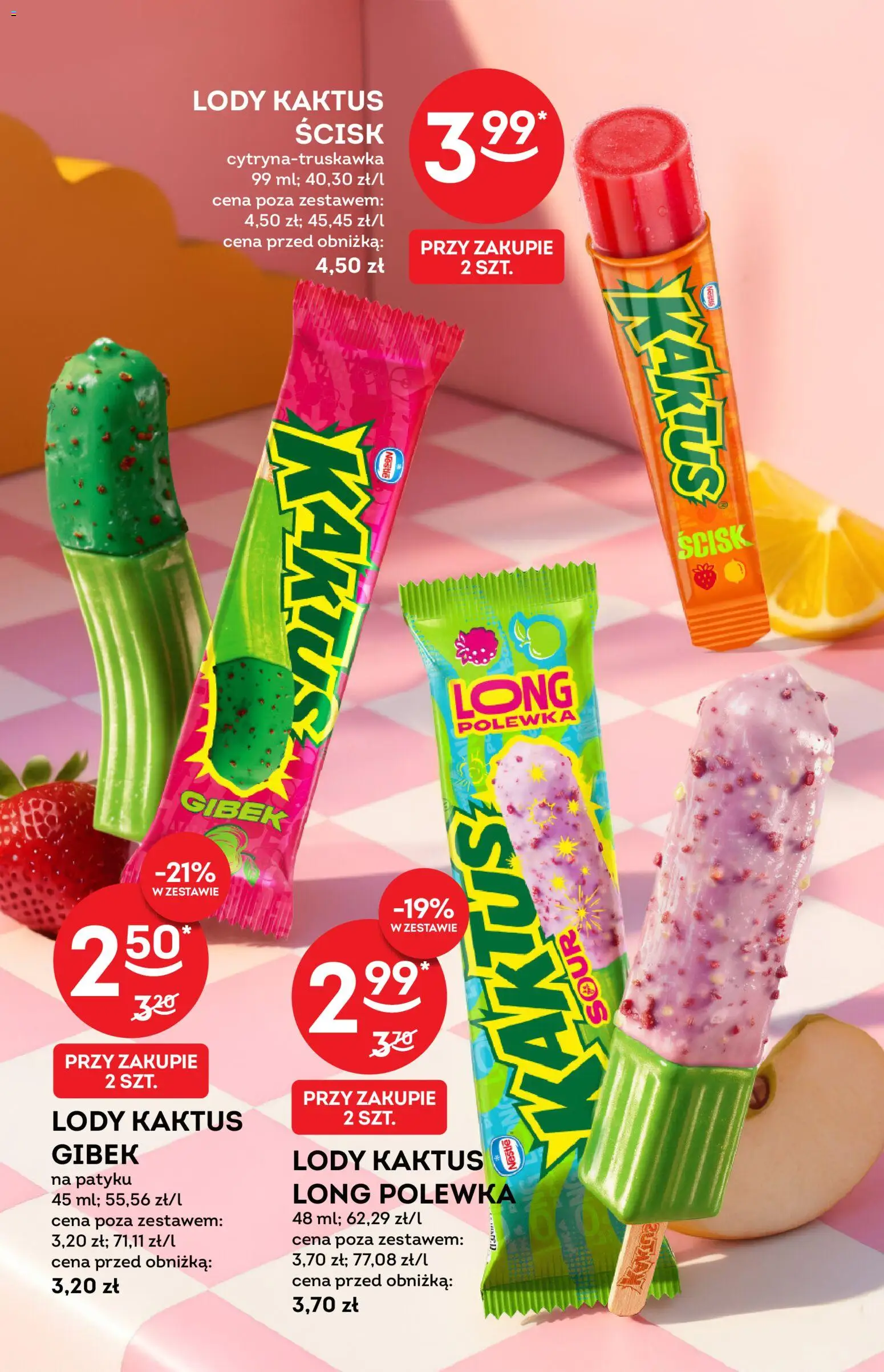 Żabka gazetka - Katalog lodowy od 10.08.2026 | Strona: 2 | Produkty: Lody Kaktus, Lody