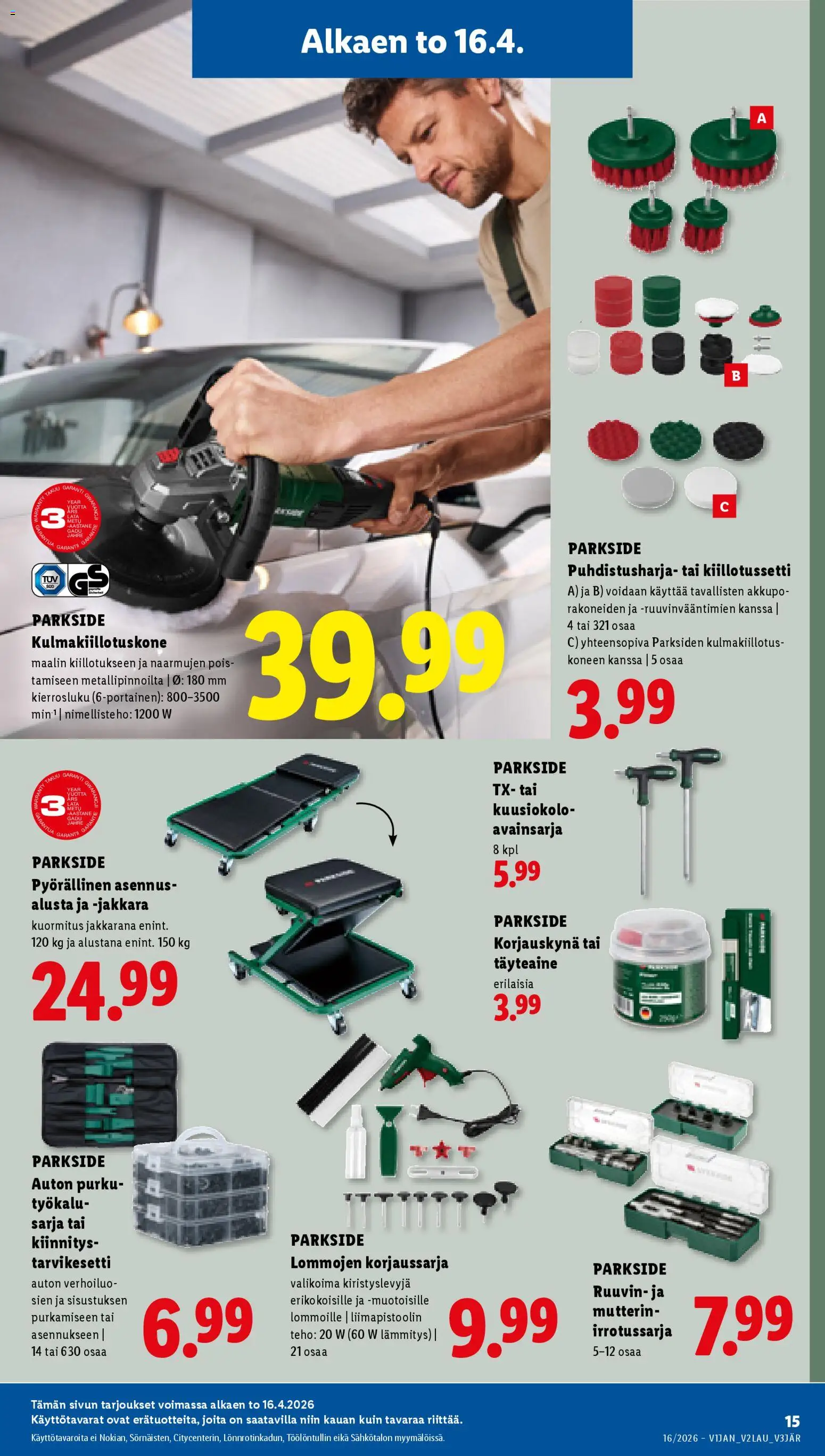 Lidl tarjoukset - Rovaniemi – voimassa 16.04.2026 alkaen | Sivu: 19 | Tuotteet: Jakkara