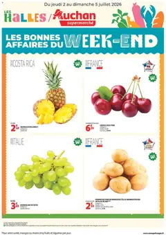 Auchan - Prévisualisation de Auchan - Les bons plan du week end dans votre super valide à partir de 02/07/2026