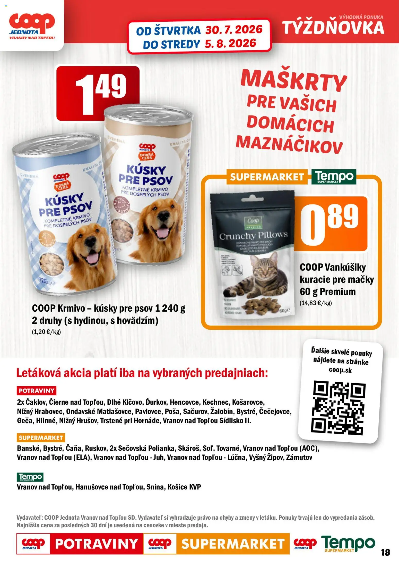 Nové COOP Jednota akcie – leták je platný od 30.07.2026 | Strana: 18