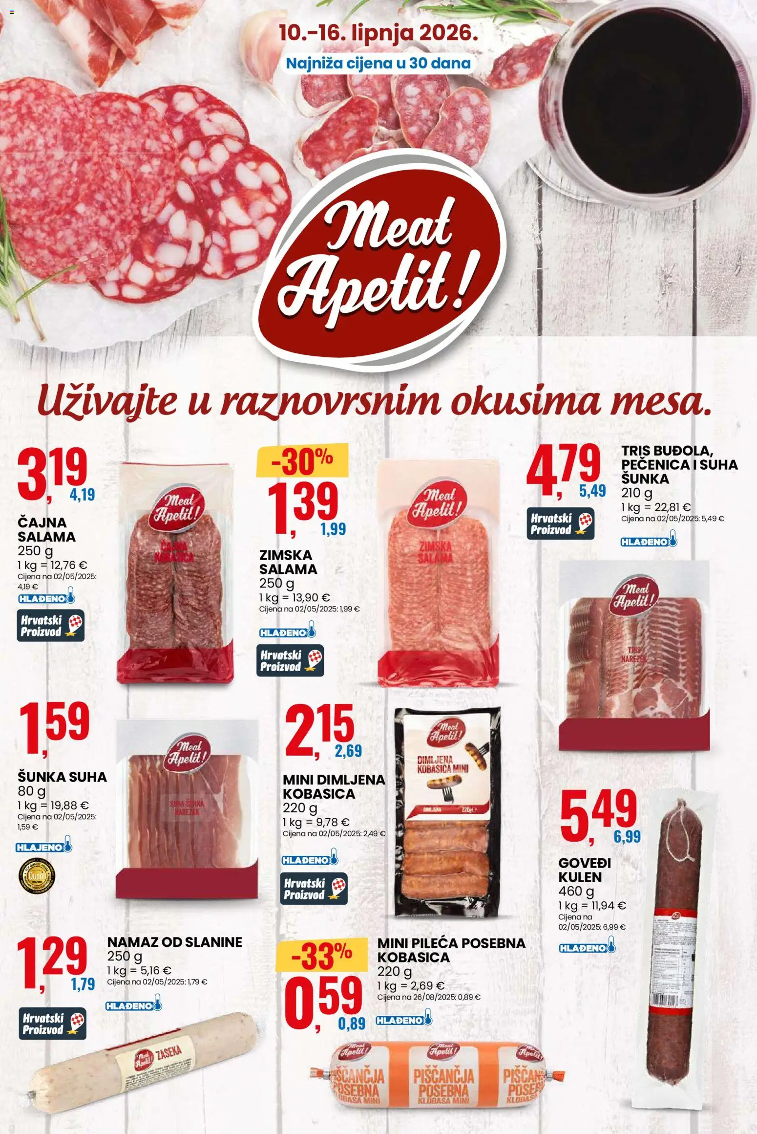 Eurospin katalog | vrijedi od 10.06.2026 | Stranica: 11 | Proizvodi: Salama, Kobasica, Kulen, Namaz