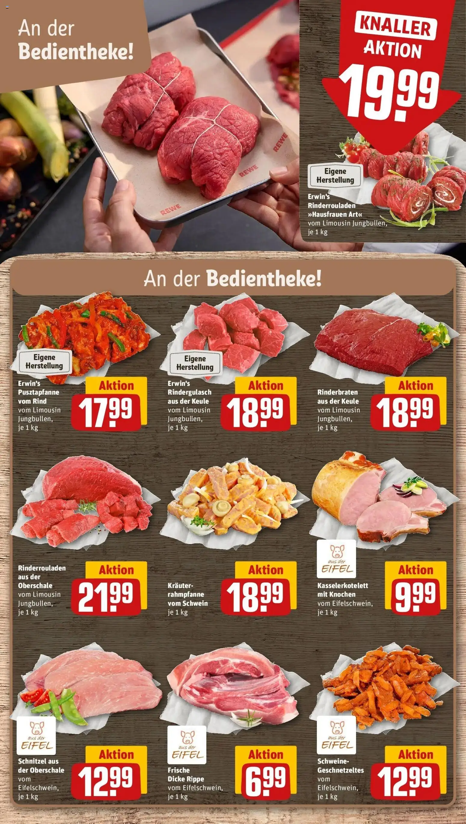 REWE Prospekt ab 26.10.2026 zum Blättern » Angebote | Seite: 8 | Produkte: Rinderrouladen, Rinderbraten, Rindergulasch, Schnitzel