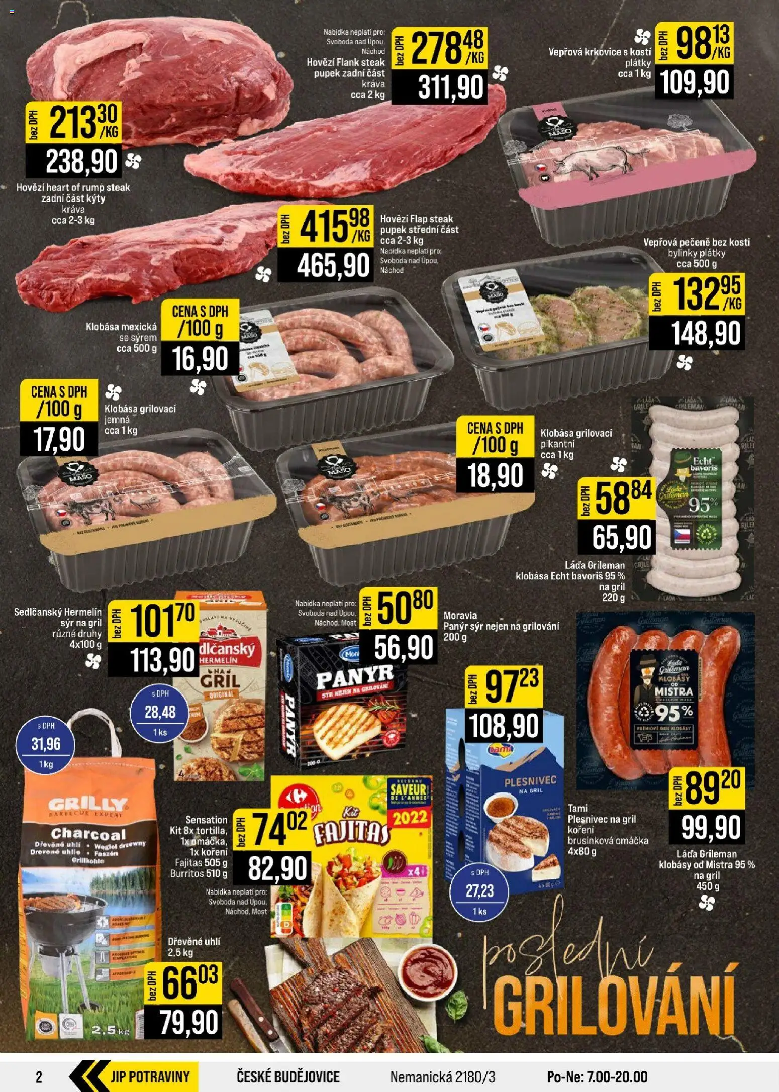 Jip leták - Cash & Carry od 09.09.2026 | Strana: 2 | Produkty: Sýr, Flank steak, Steak, Koření