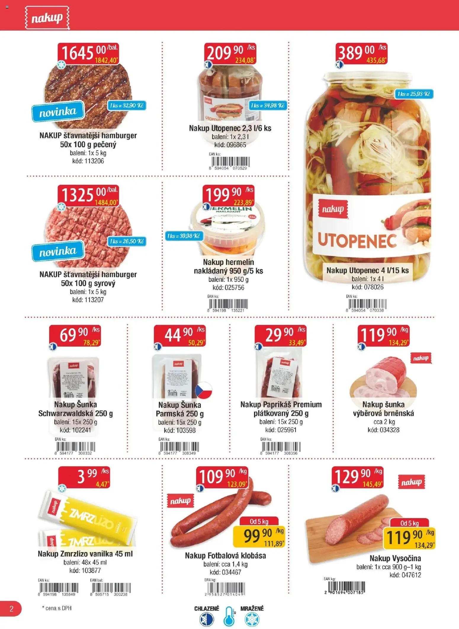 Astur & Qanto leták - Velkoobchod fresh 08/2026 od 01.08.2026 | Strana: 2 | Produkty: Hamburger, Šunka, Klobása, Hermelín