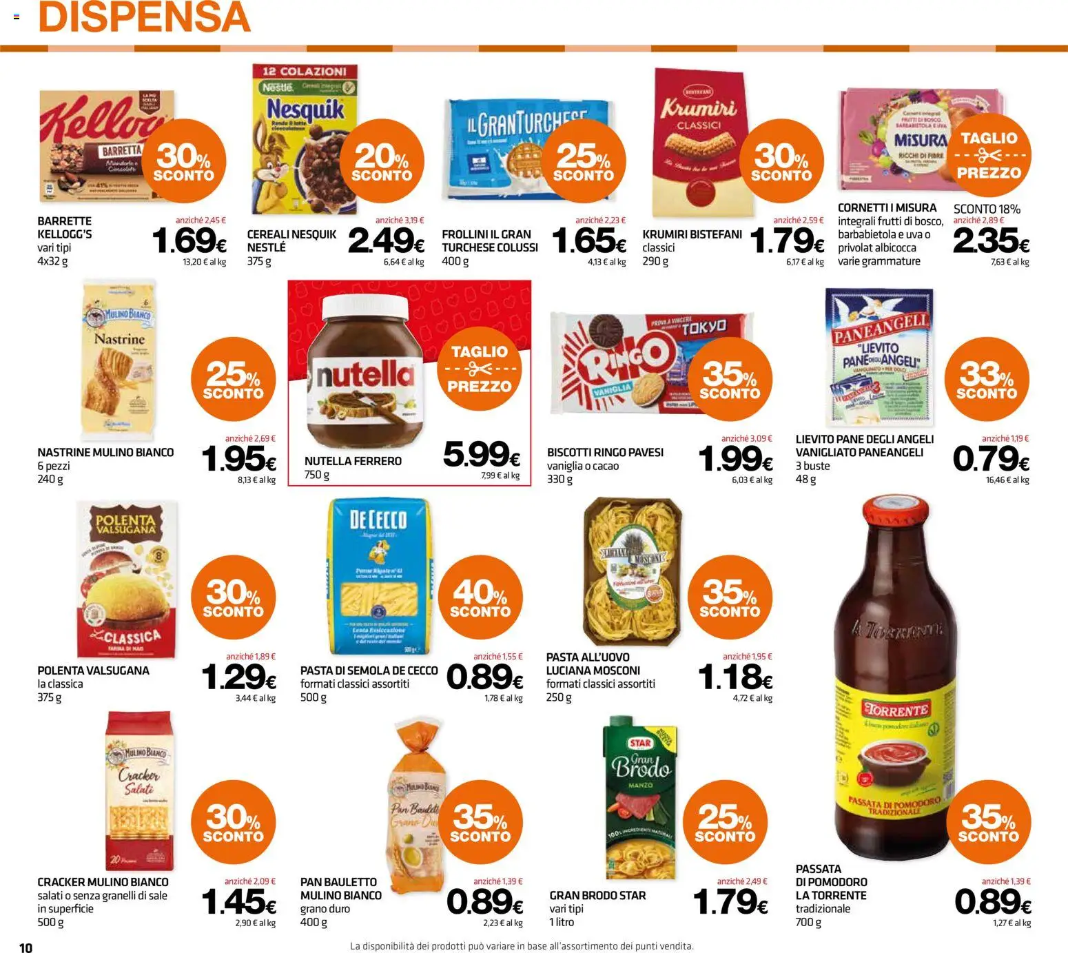 Volantino Superconti del 22/10/2026 | Pagina: 10 | Prodotti: Brodo, Pasta, Cracker, Barretta