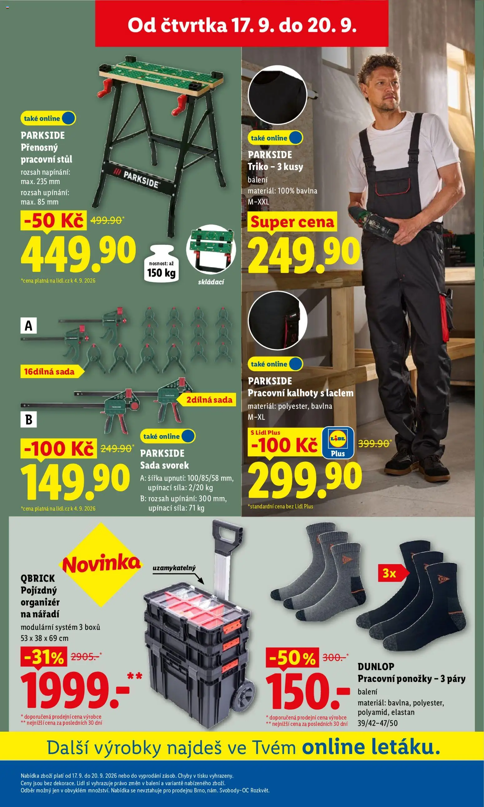 Lidl leták od 17.09.2026 | Strana: 31 | Produkty: Organizér, Pracovní stůl, Nářadí, Stůl