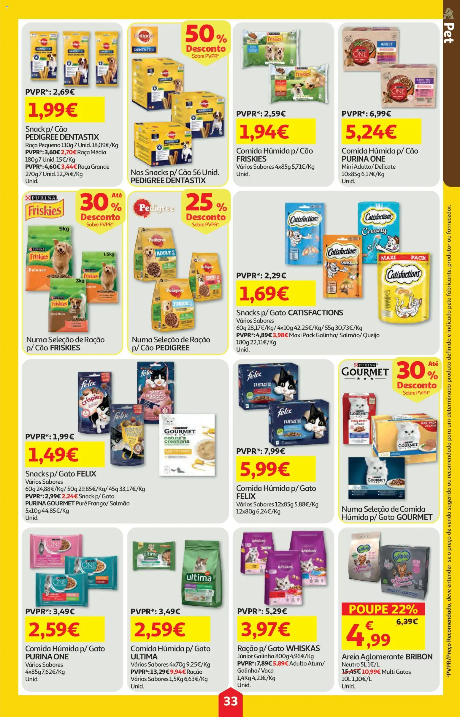 Auchan folheto │ válido de 11.06.2026 | Página: 33 | Produtos: Purina one, Salmão, Queijo, Nuggets