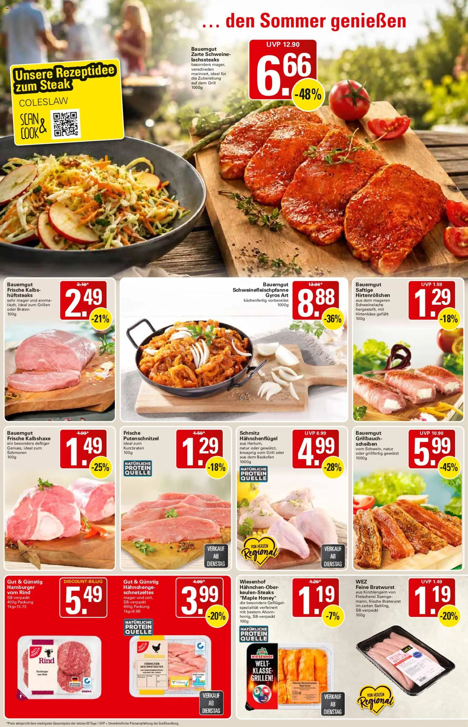 WEZ Prospekt – gültig ab 24.08.2026 | Seite: 4 | Produkte: Grill, Gyros, Backofen, Steak