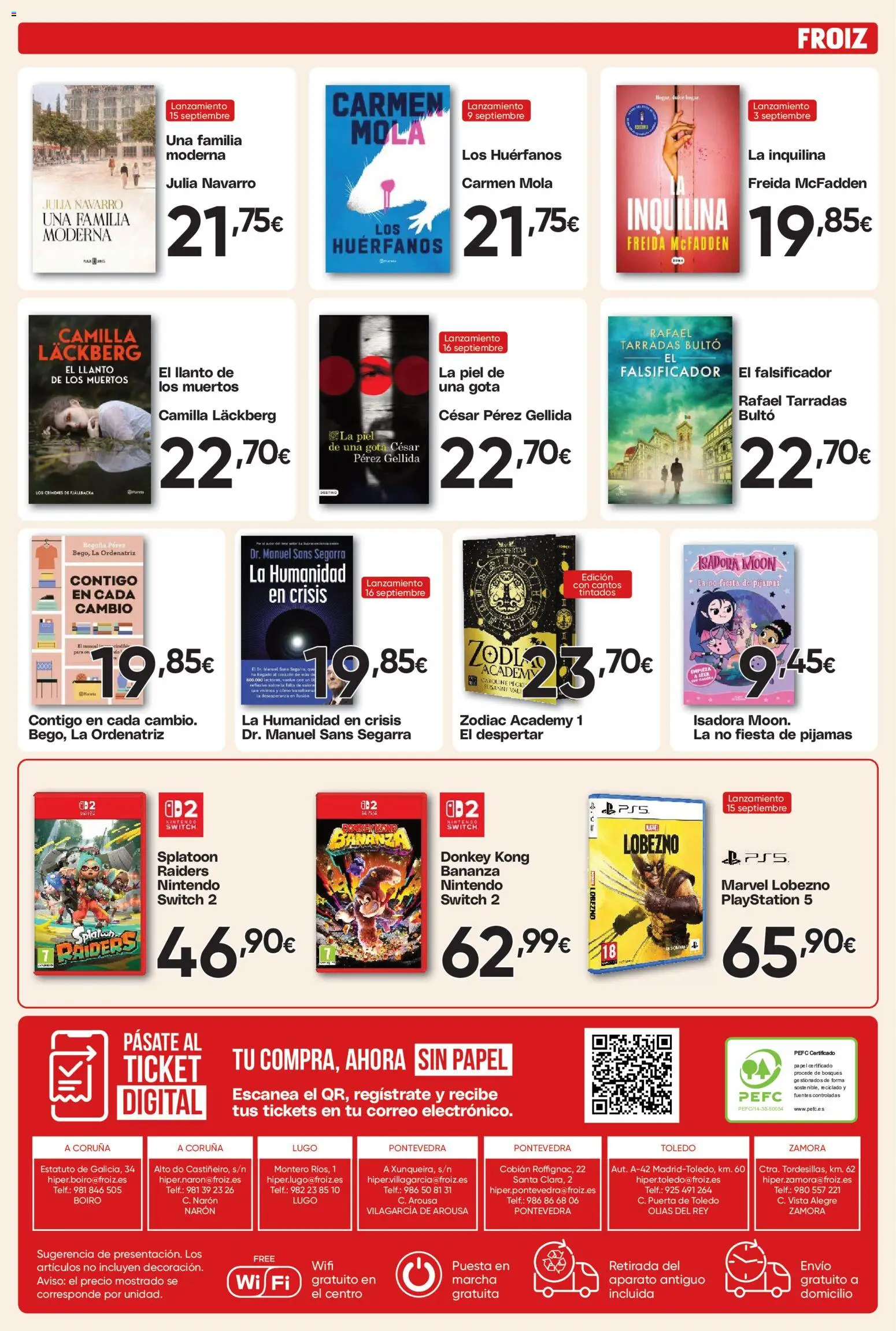 Froiz - Folleto Hiper │ válido desde el 26/08/2026 | Página: 12 | Productos: Pijama, Nintendo, Playstation