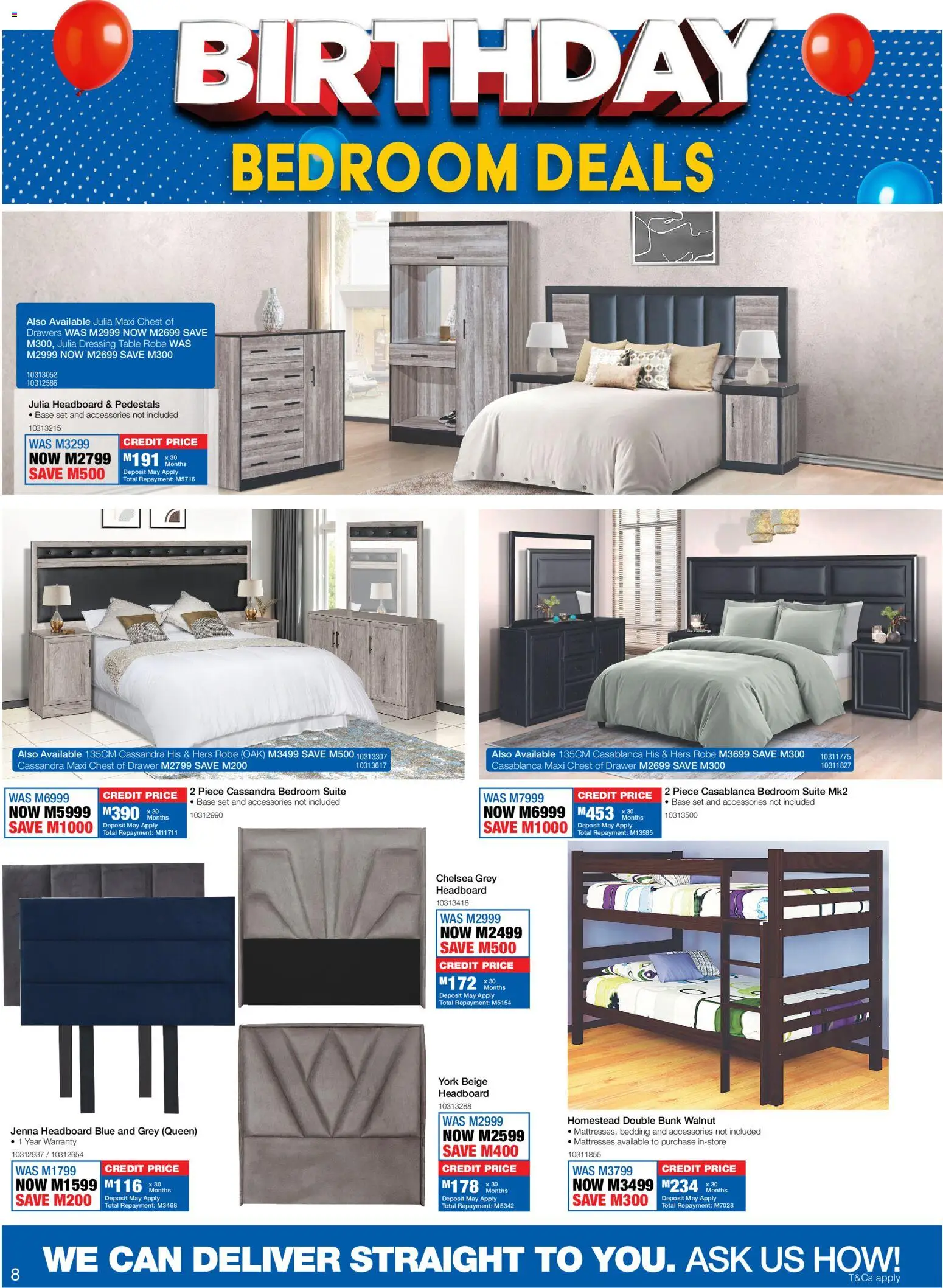 New OK Furniture catalogue – valid from 15.06.2026 | Page: 8 | Products: Headboard, Chest of drawers, Table, Dressing