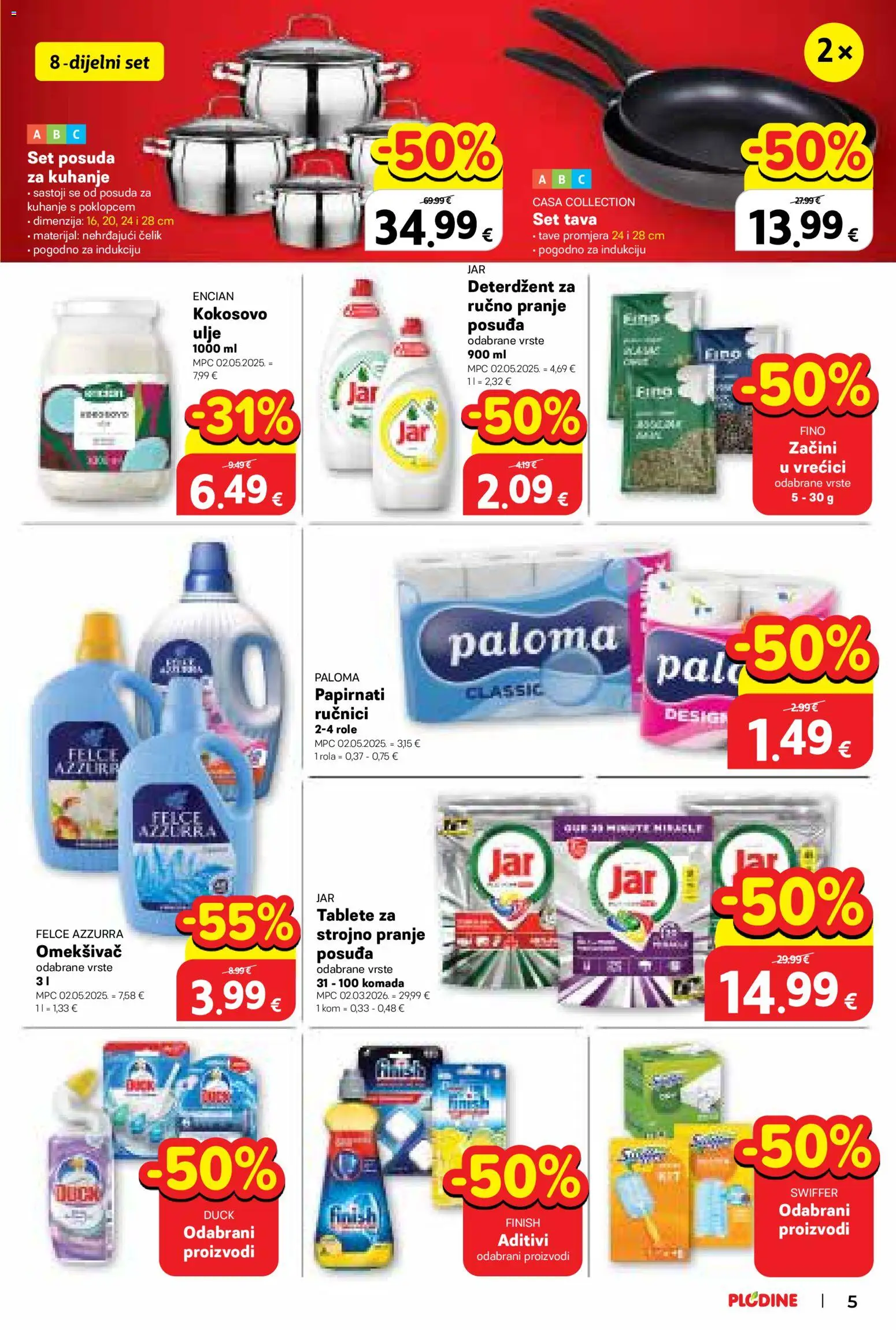 Plodine katalog | vrijedi od 09.09.2026 | Stranica: 5 | Proizvodi: Omekšivač, Deterdžent, Začini, Pan