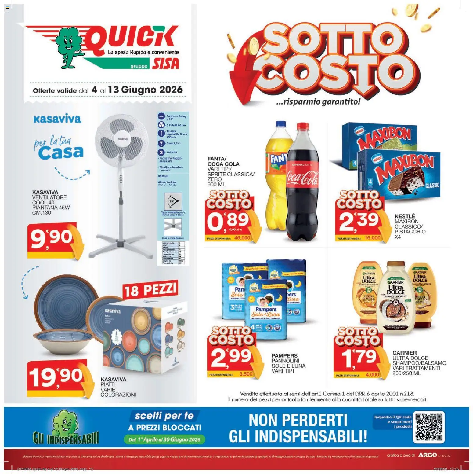 Volantino SISA del 04.06.2026 | Pagina: 12 | Prodotti: Shampoo, Pannolini, Pampers, Coca Cola