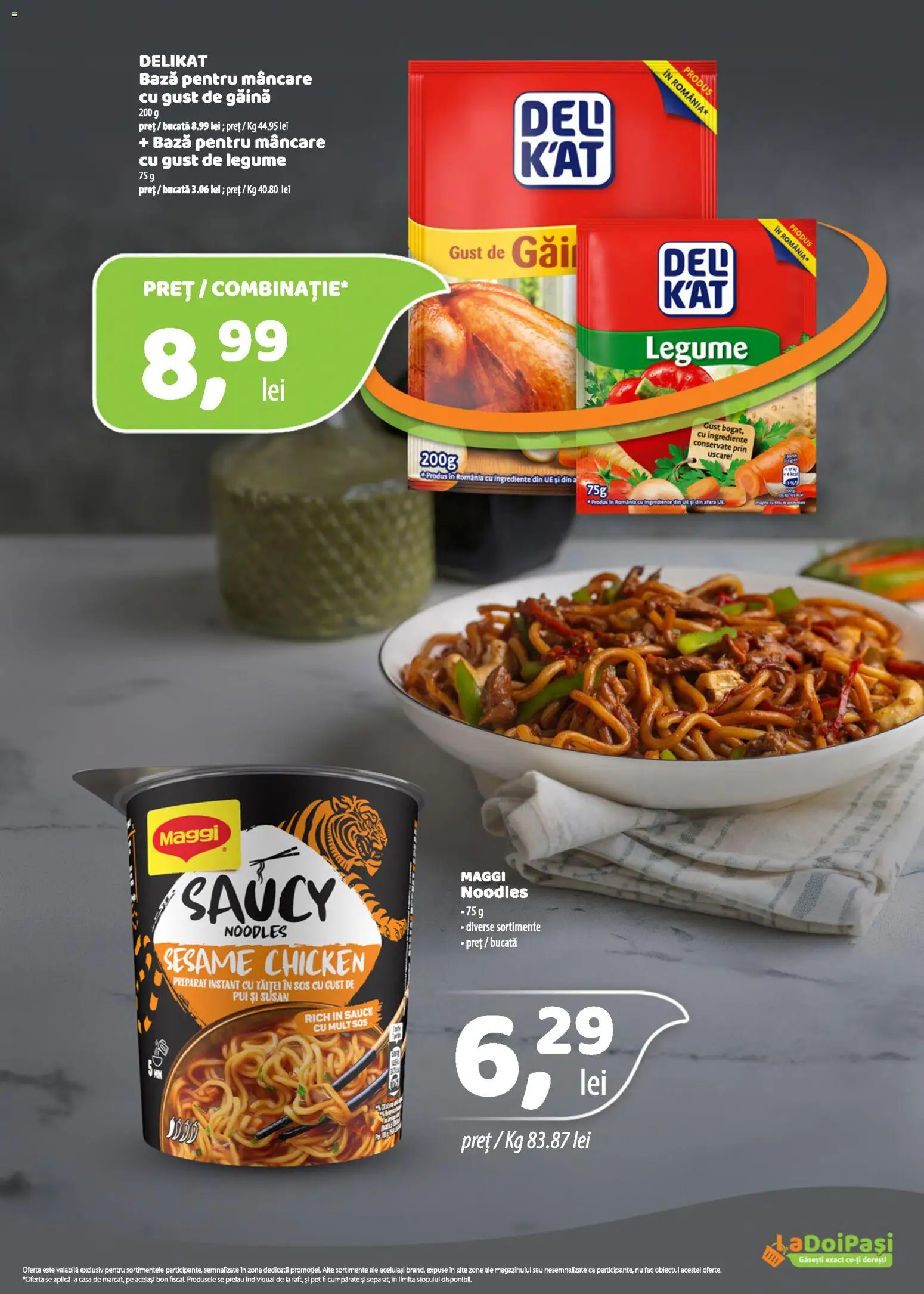 Noul catalog LaDoiPași – valabil de la 01.11.2026 | Pagină: 4 | Produse: Pui, Noodles, Legume, Sos