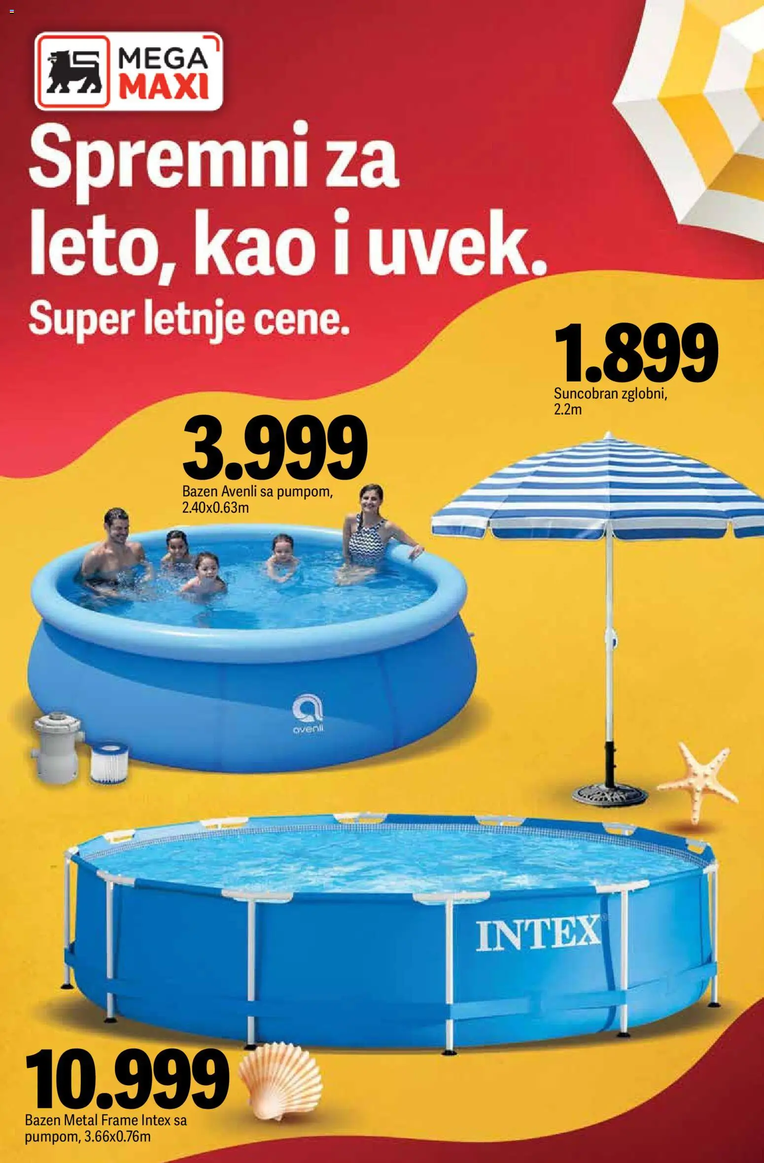 Mega Maxi katalog - važi od 28.05.2026 | Strana: 1 | Proizvode: Suncobran
