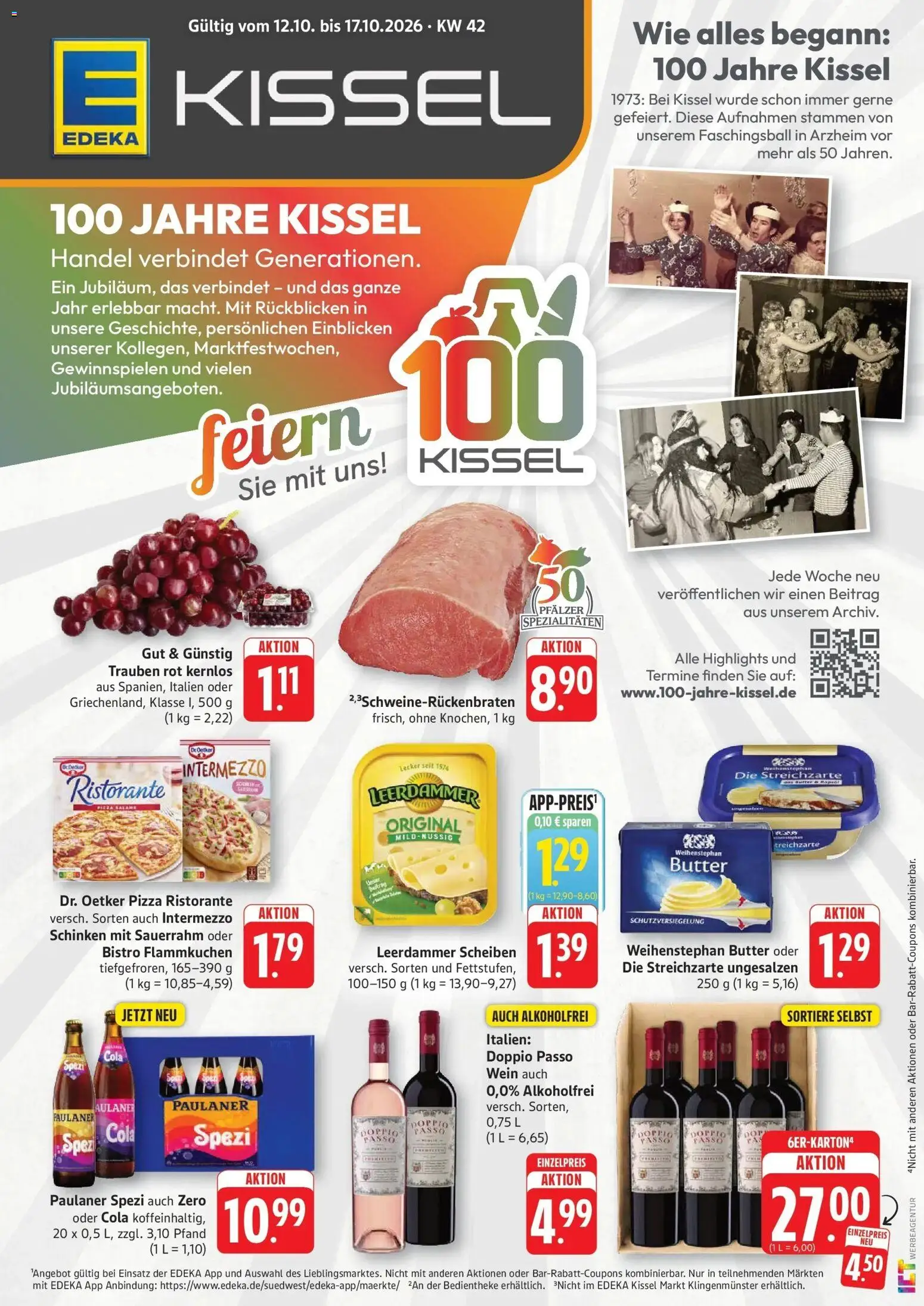 Edeka Prospekt Kröppen (ab 12.10.2026) » Angebote Online | Seite: 1 | Produkte: Ristorante, Spezialitäten, Weihenstephan butter, Sauerrahm