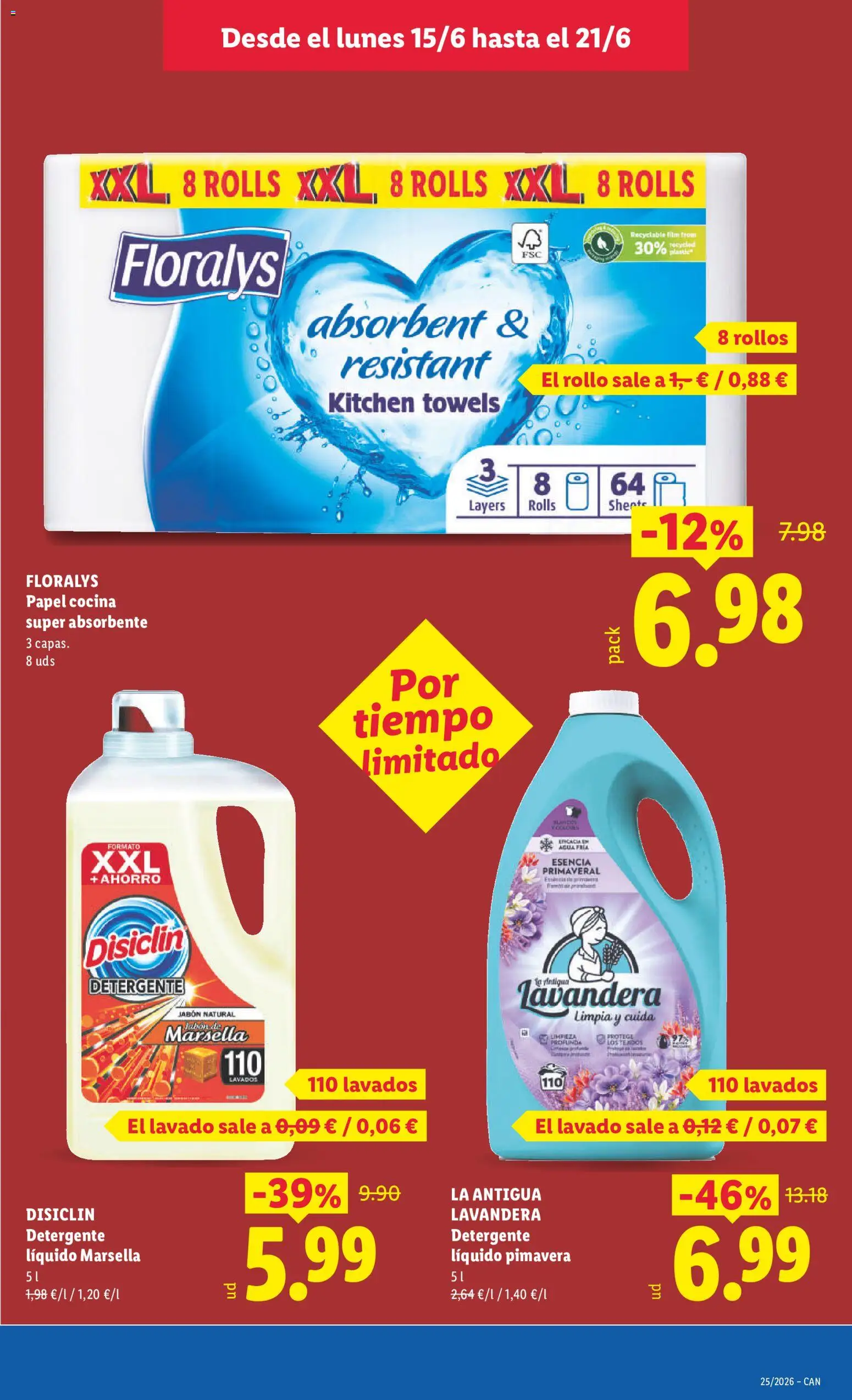 Lidl folleto Canarias │ válido desde el 15.06.2026 | Página: 25 | Productos: Jabón, Detergente, Detergente líquido, Cocina