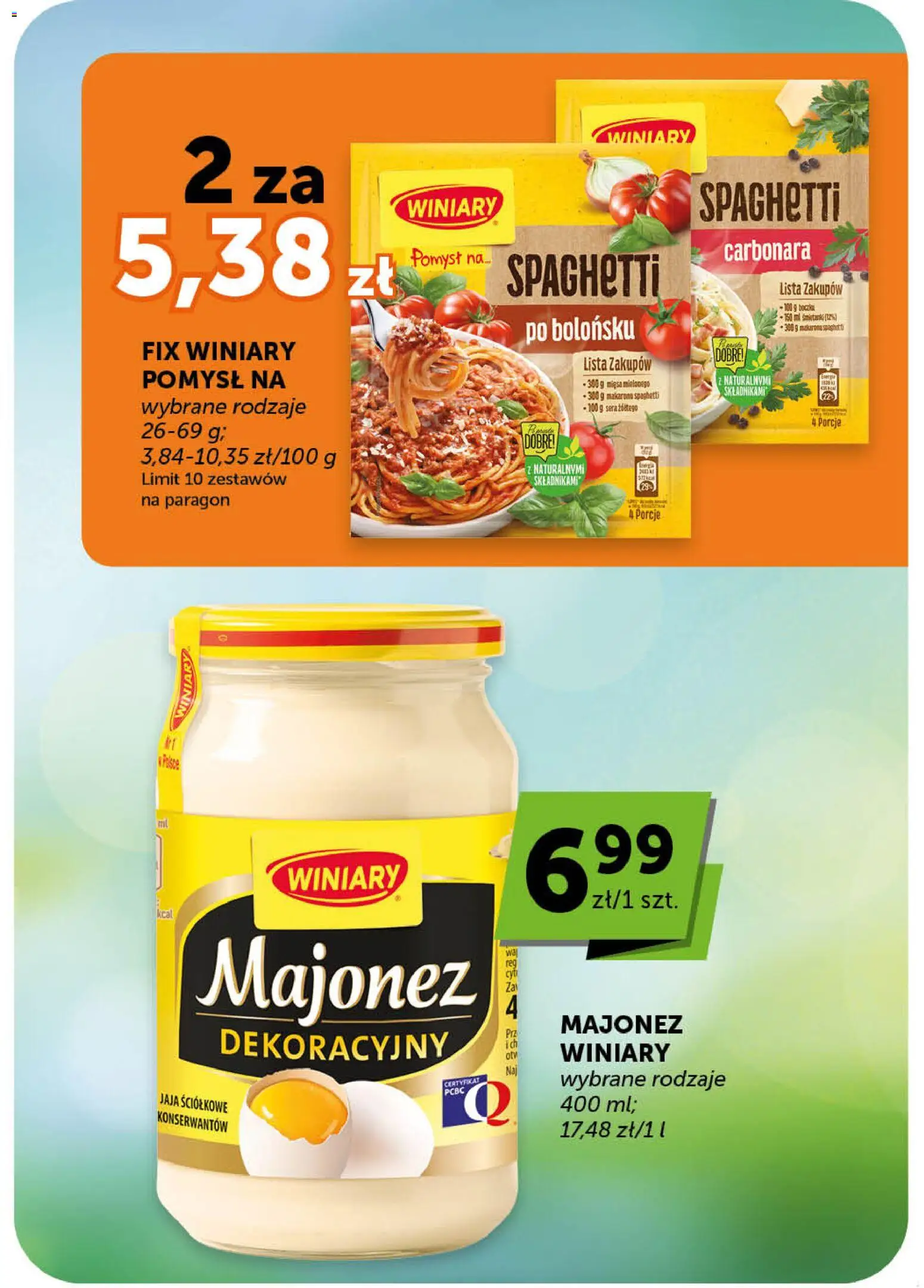 ABC gazetka - Market od 14.05.2026 | Strona: 3 | Produkty: Carbonara, Majonez winiary, Majonez, Jaja