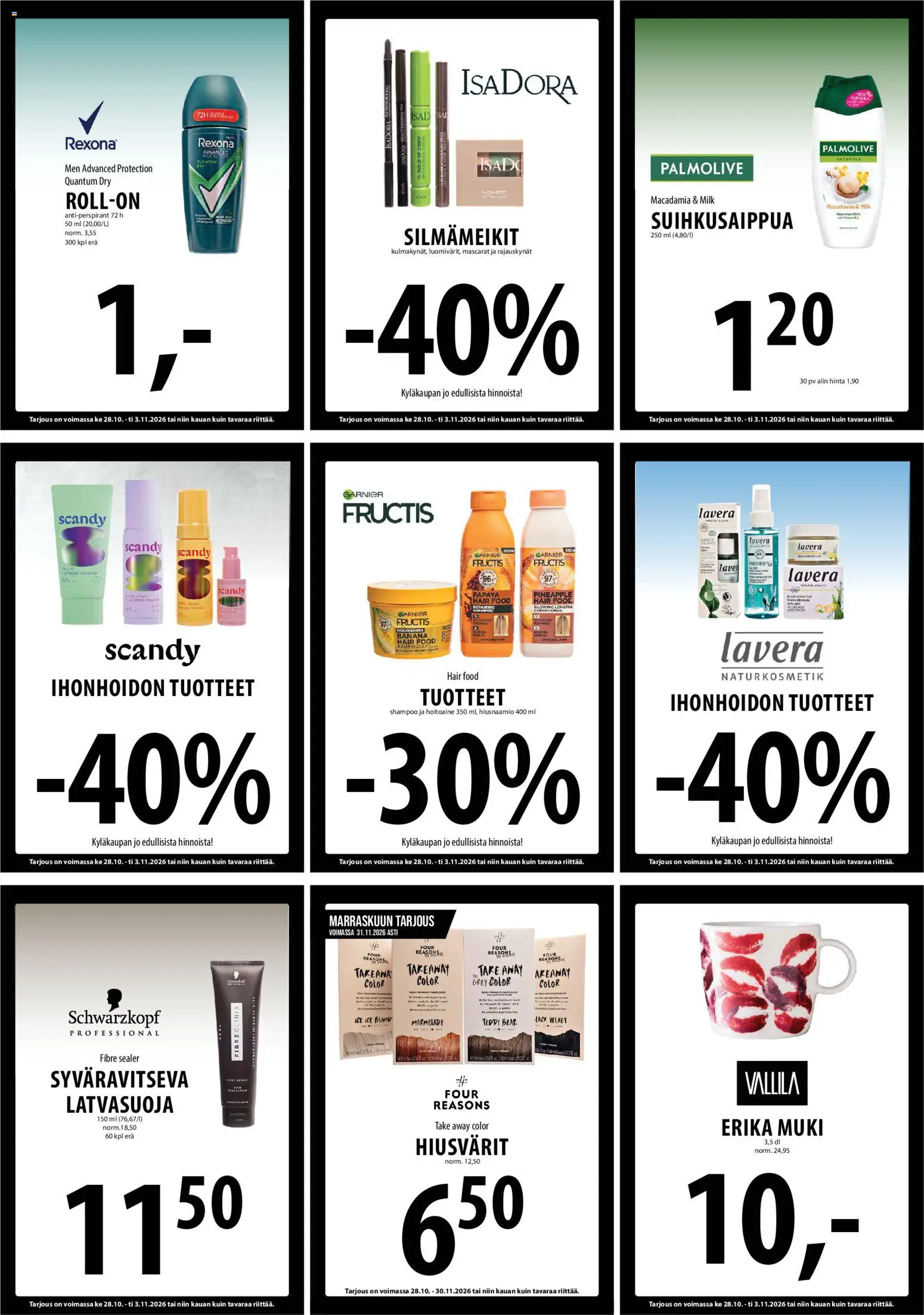 Tuuri tarjoukset – voimassa 28/10/2026 alkaen | Sivu: 20 | Tuotteet: Shampoo, Hoitoaine, Hiusnaamio, Muki