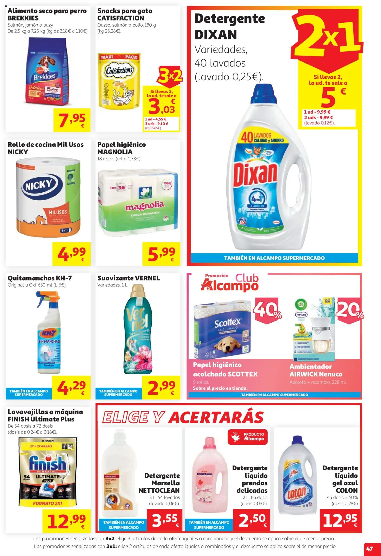 Alcampo - HG Unico │ válido desde el 13/08/2026 | Página: 47 | Productos: Detergente, Jamón, Papel higienico, Lavavajillas