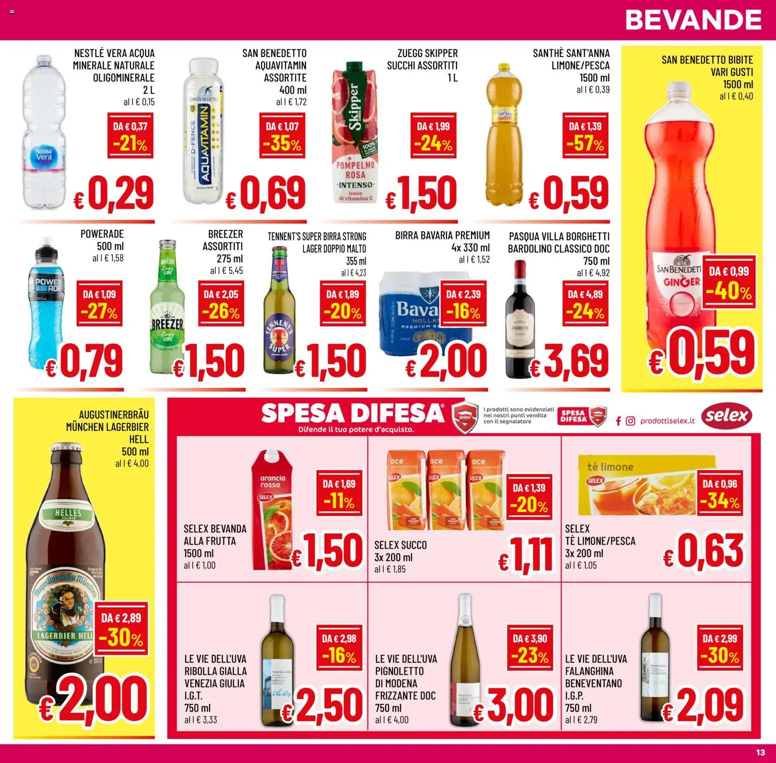 Volantino A&O del 05/08/2026 | Pagina: 13 | Prodotti: Succo, Birra, Pompelmo, Limone