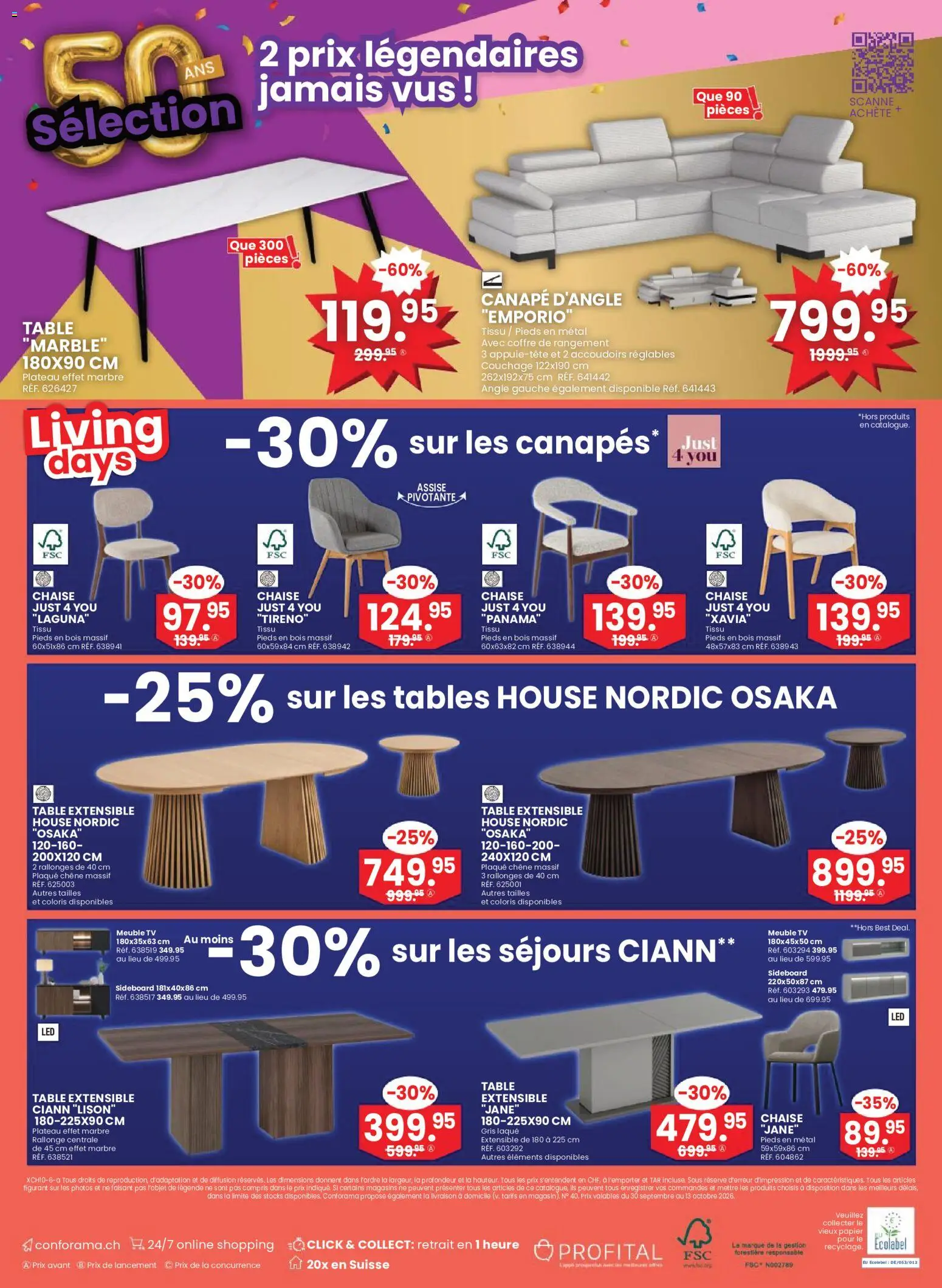 Conforama aktionen FR – gültig ab 30.09.2026 | Seite: 24 | Produkte: TV, Sideboard