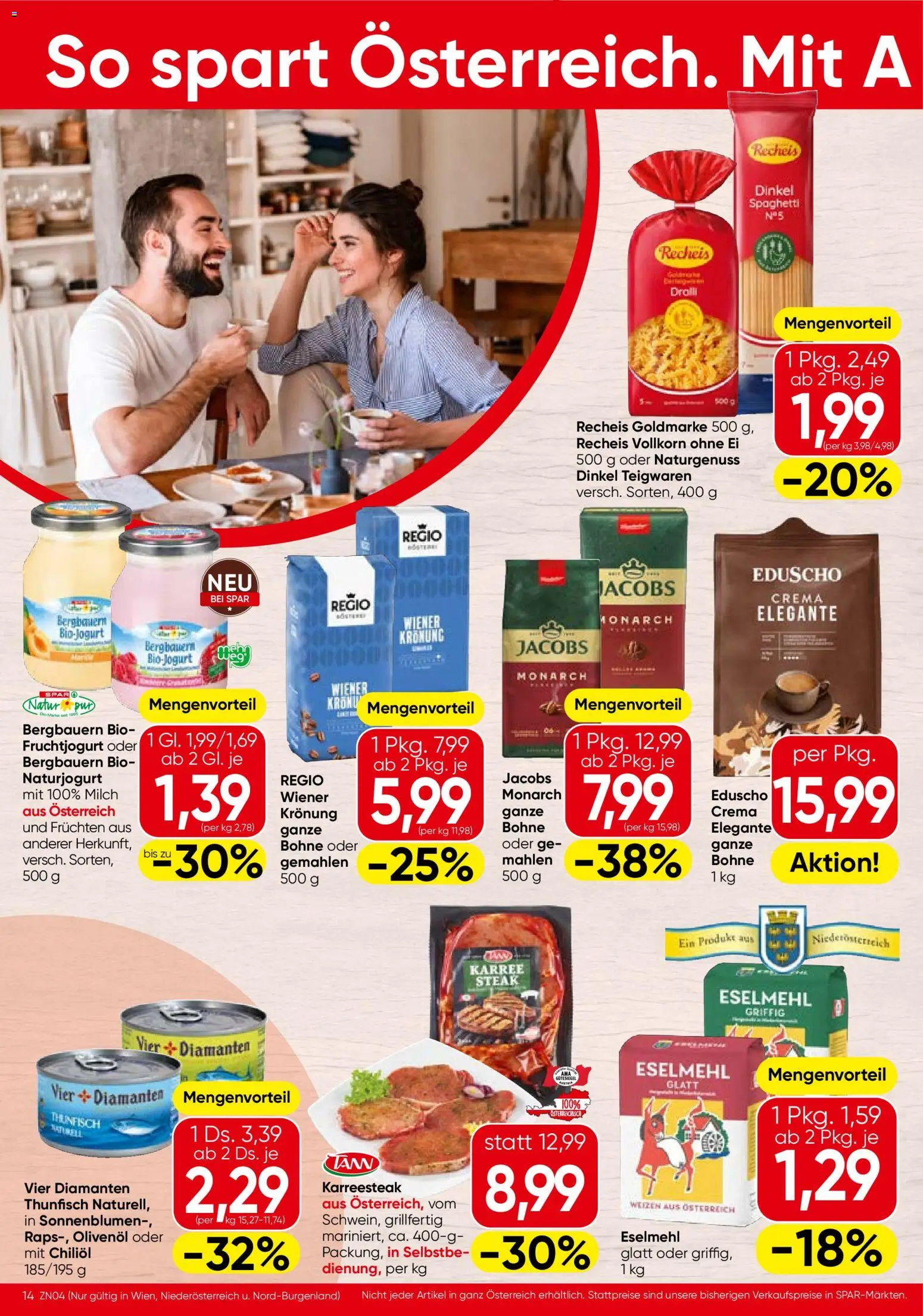 Spar - Burgenland gültig ab 03.06.2026 | Seite: 14 | Produkte: Milch, Hajdina liszt