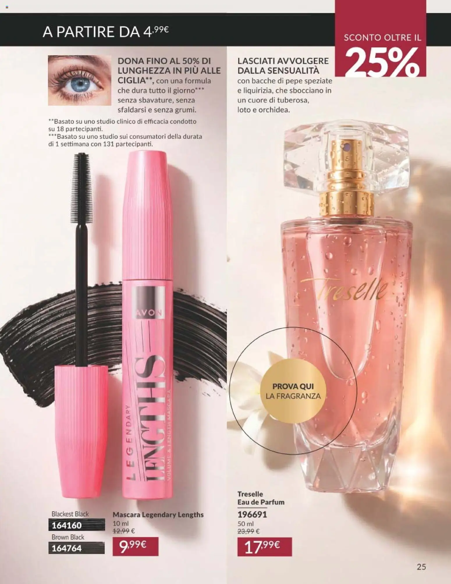 Volantino Avon del 01/09/2026 | Pagina: 25 | Prodotti: Mascara, Loto, Pepe, Fragranza