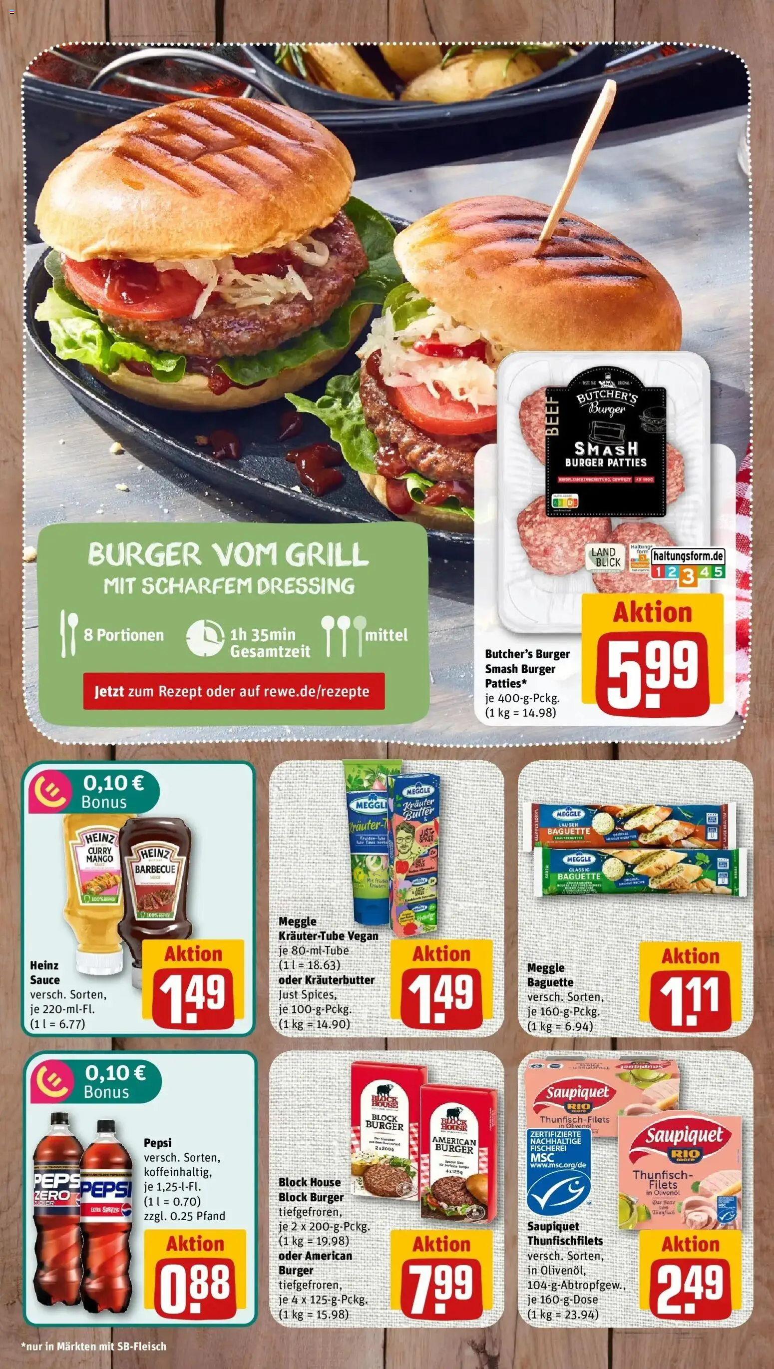 Rewe Prospekt Maintal / Bischofsheim – gültig ab 13.07.2026 | Seite: 2 | Produkte: Grill, Thunfisch, Kräuterbutter, Pepsi