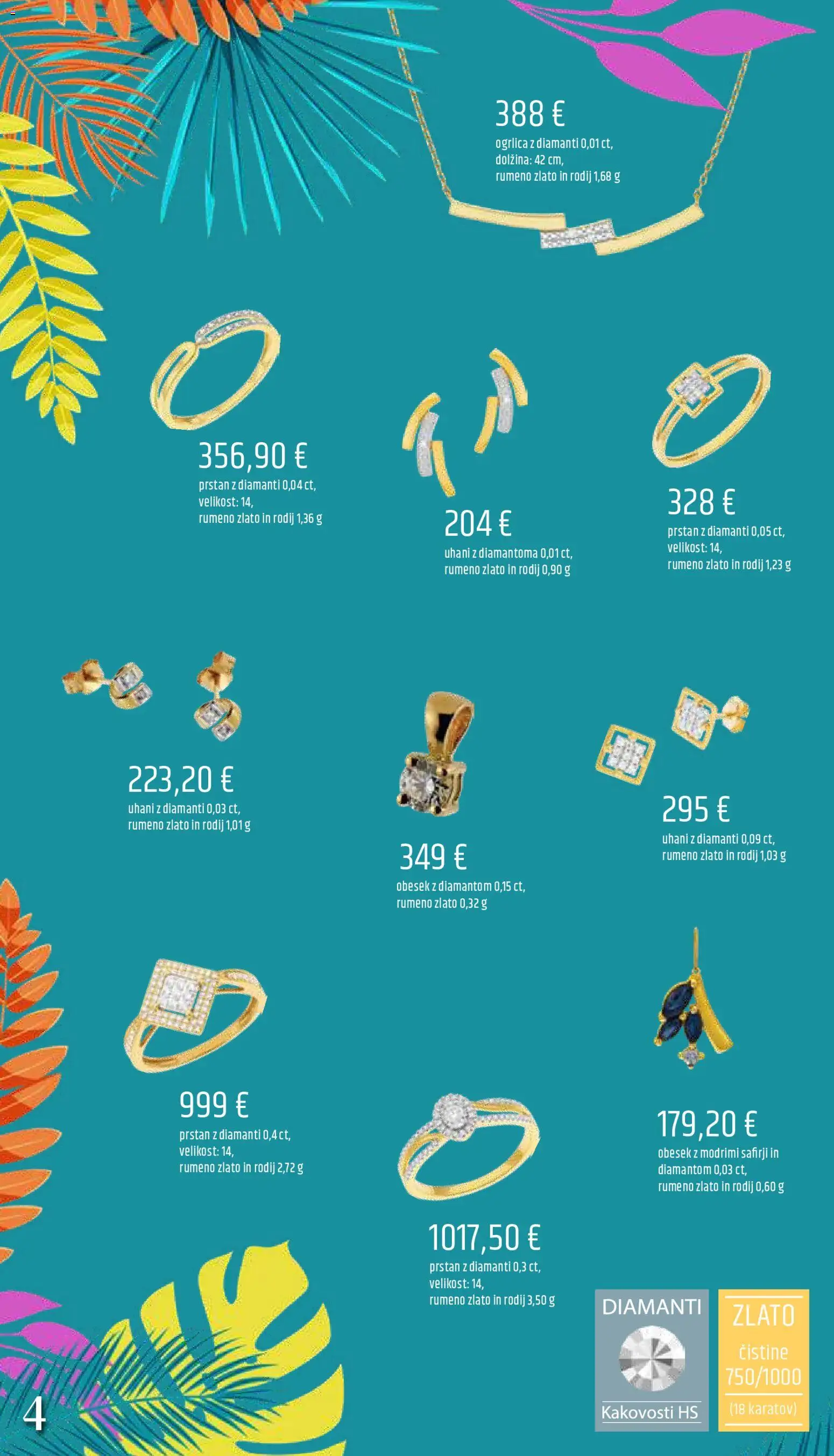 Novi E.leclerc katalog ponudbe – veljaven od 05.06.2026 | Stran: 4 | Izdelki: Prstan, Uhani