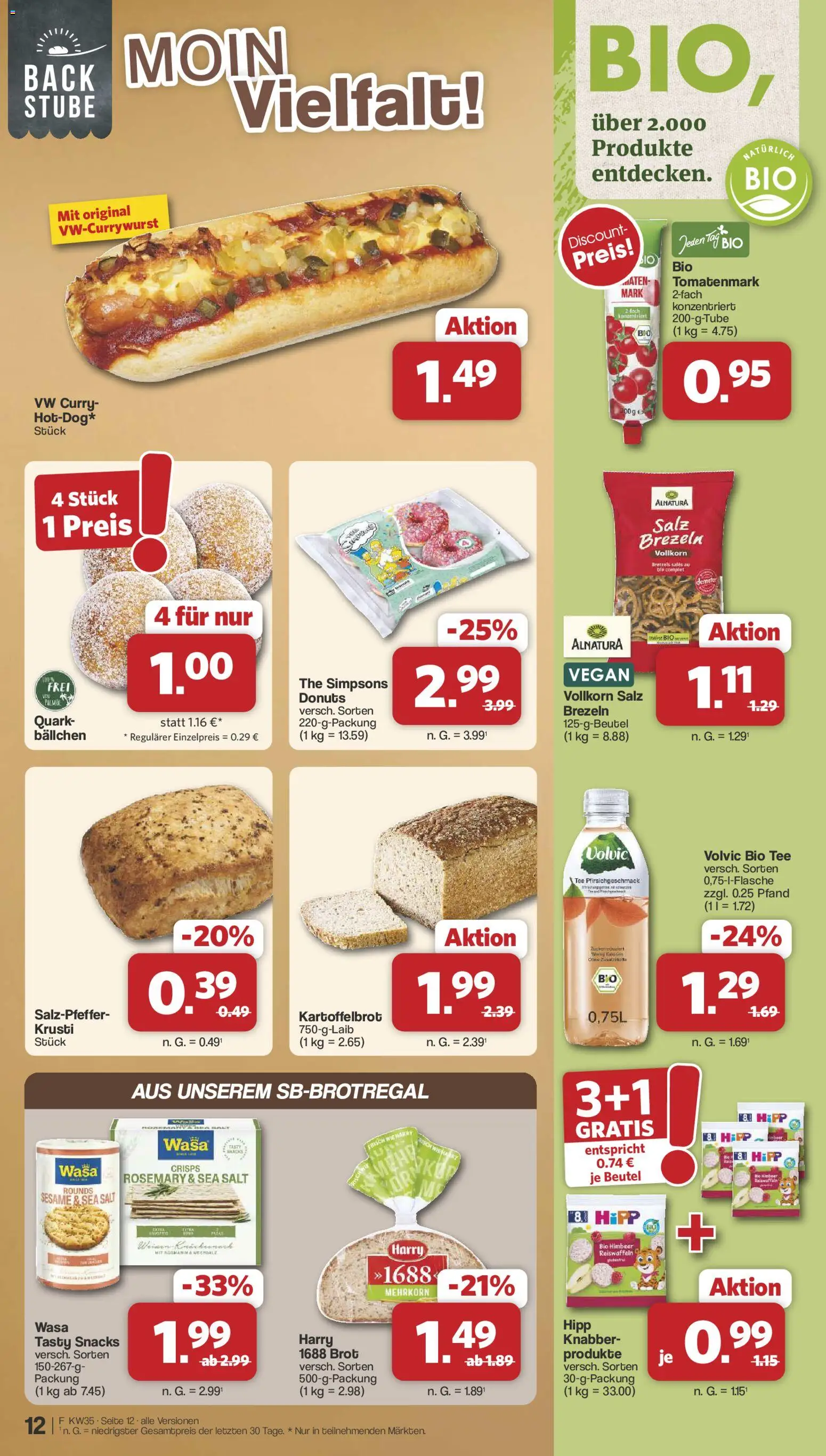 Famila Nordwest Prospekt – gültig ab 23.08.2026 | Seite: 14 | Produkte: Quark, Donuts, Brot, Tee