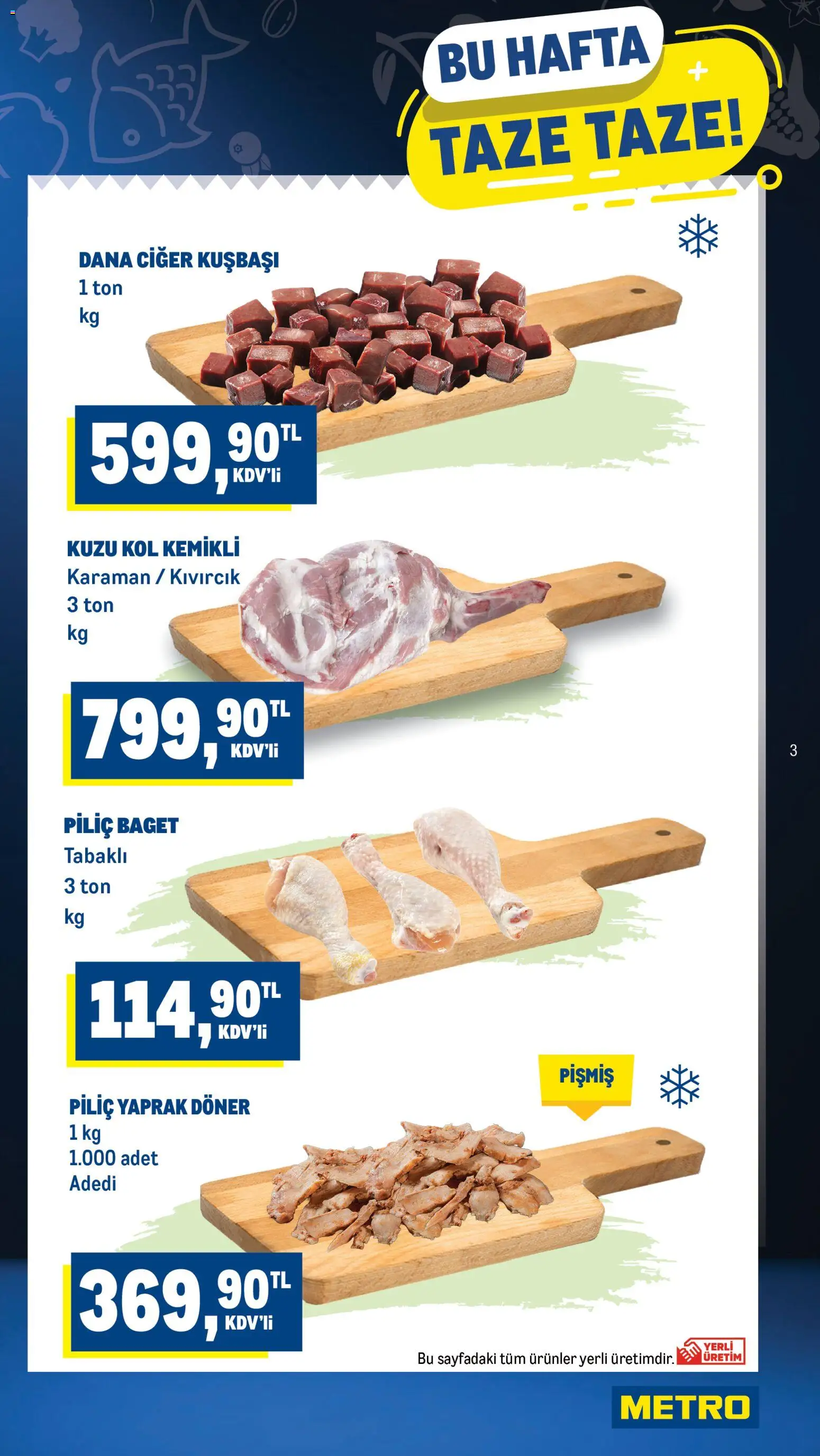 Metro Katalog - 22.05.2026 tarihinden itibaren geçerlidir | Sayfa: 3 | Ürünler: Döner, Piliç, Ciğer