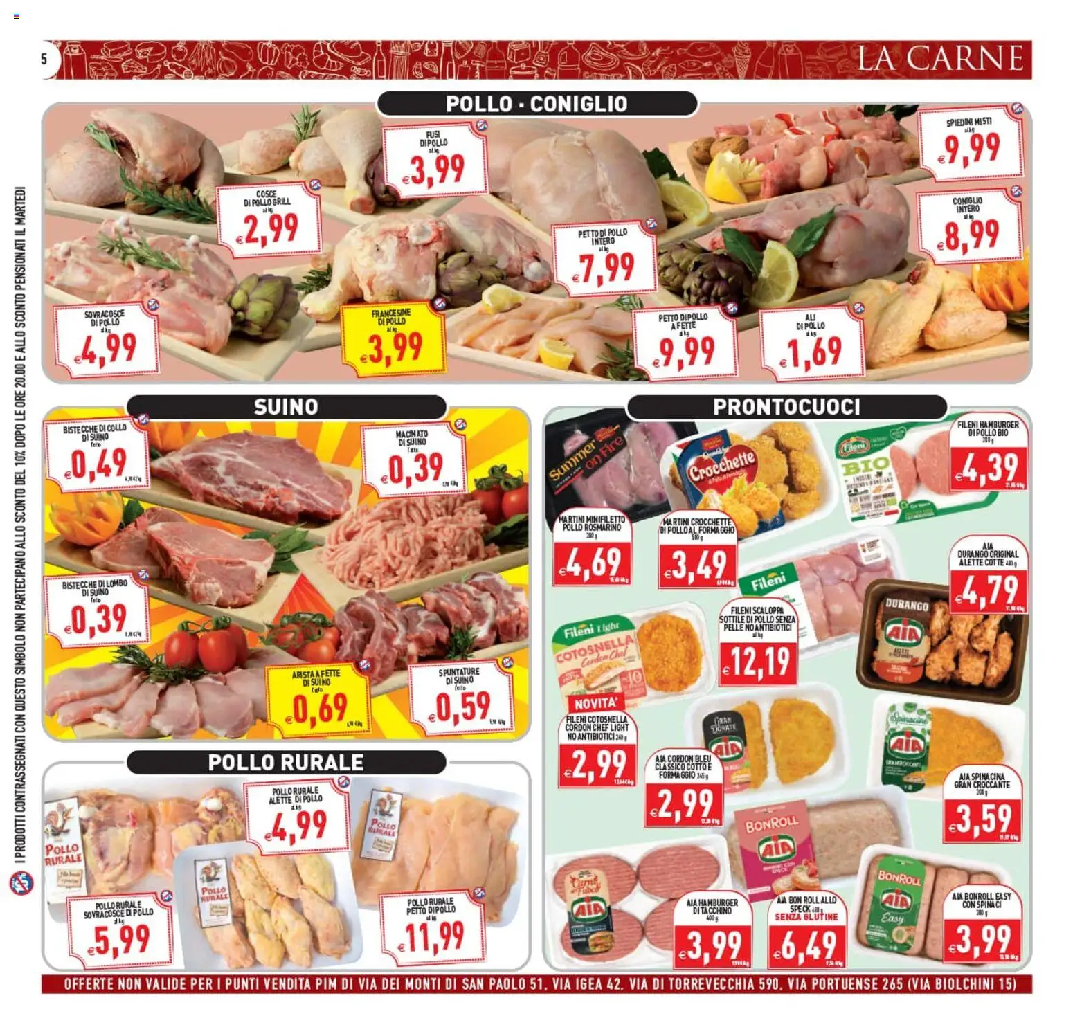 Volantino PIM Supermercati del 08.05.2026 | Pagina: 5 | Prodotti: Rosmarino, Suino, Crocchette, Macinato