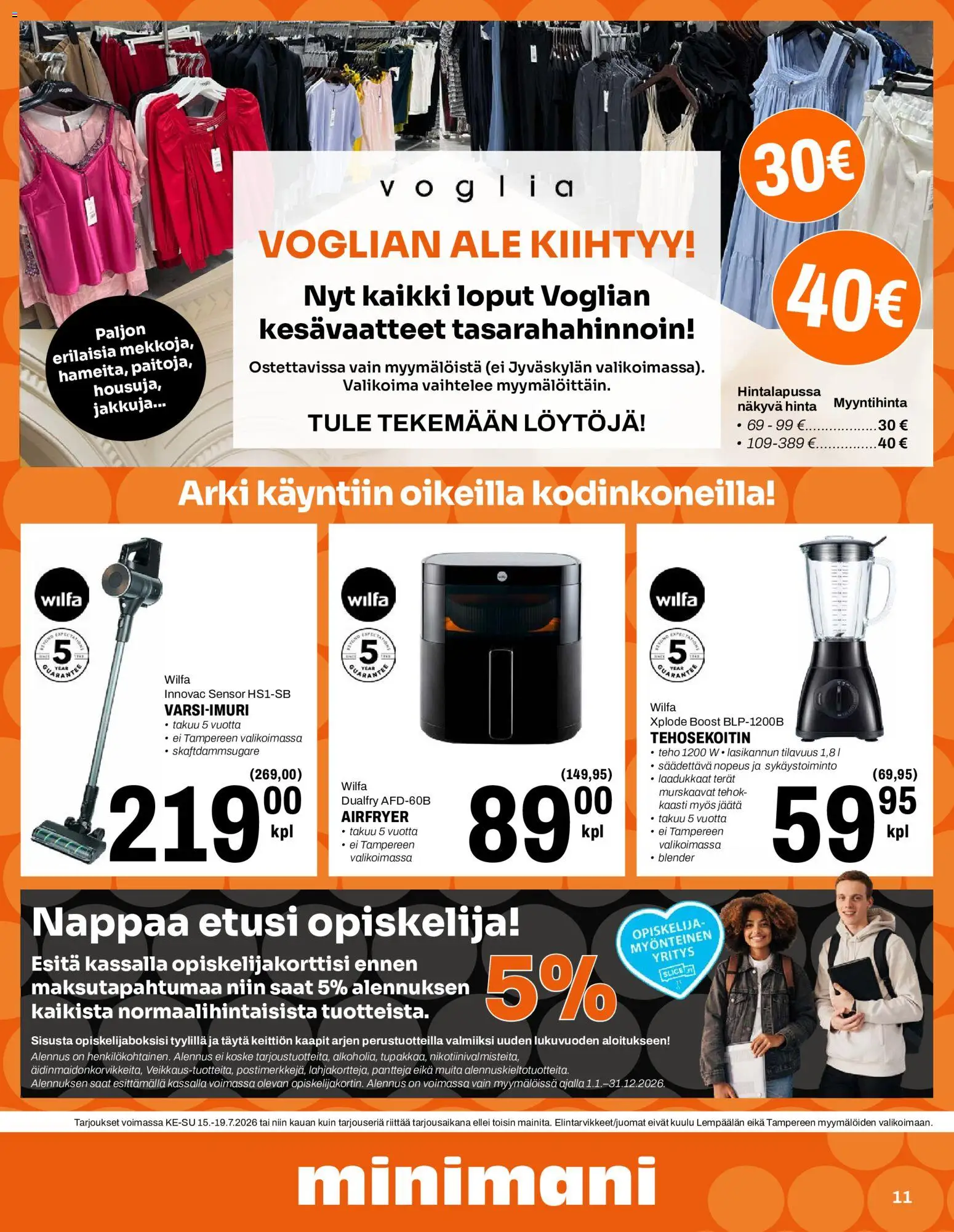 Minimani tarjoukset – voimassa 15/07/2026 alkaen | Sivu: 11 | Tuotteet: Tehosekoitin