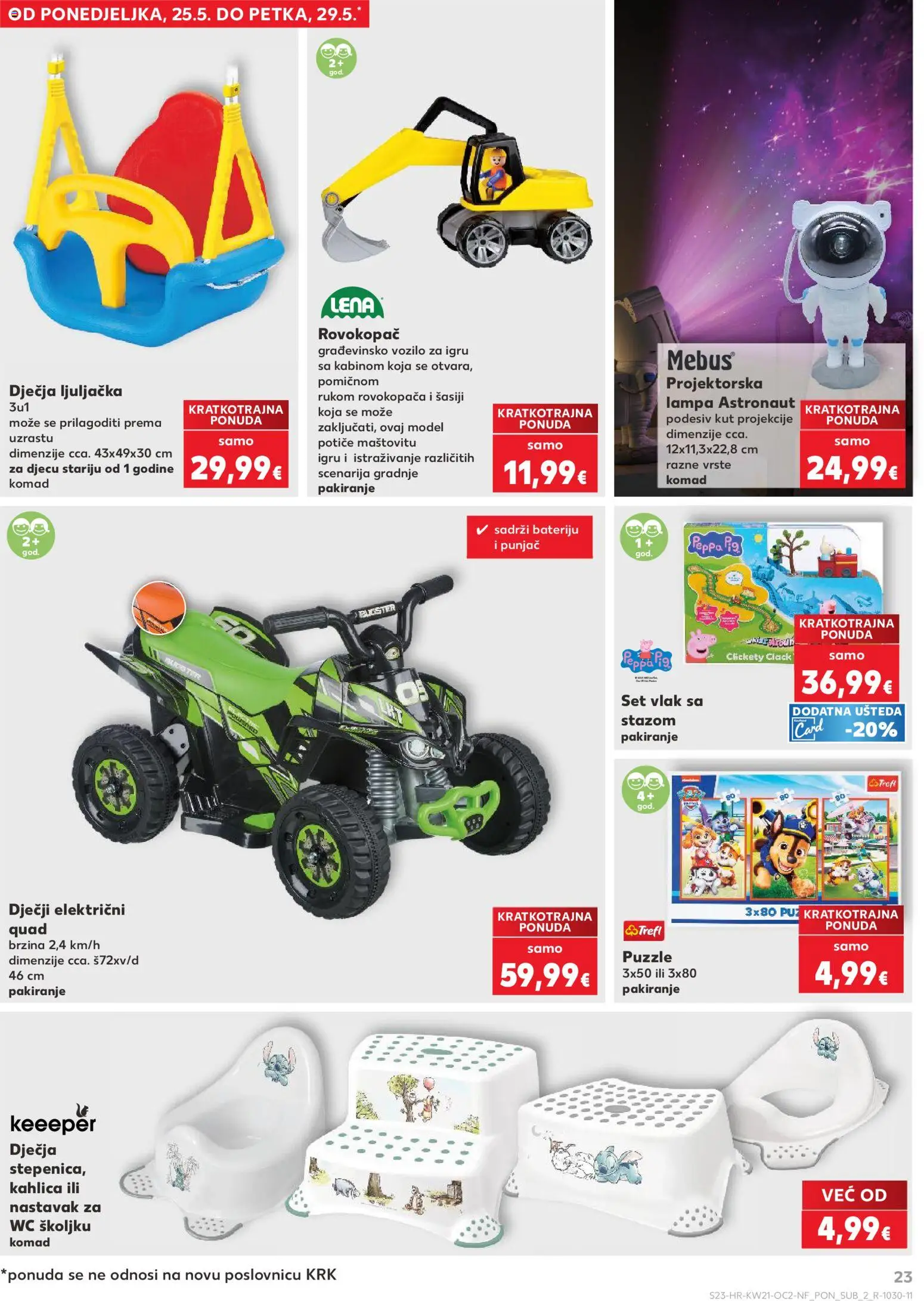 Kaufland katalog | vrijedi od 20.05.2026 | Stranica: 23 | Proizvodi: Ljuljačka