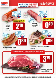 COOP Jednota leták platný od 16.07.2026 | Strana: 9