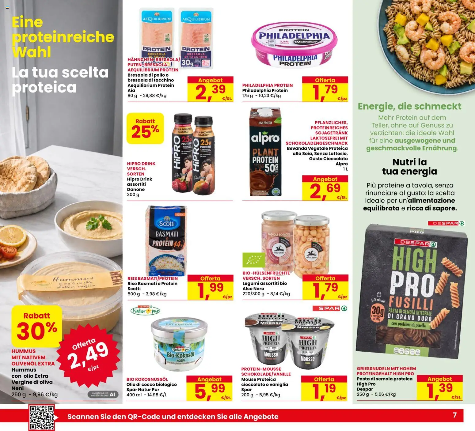 Volantino Eurospar del 17/08/2026 | Pagina: 7 | Prodotti: Vaniglia, Pasta di semola, Cocco, Fusilli