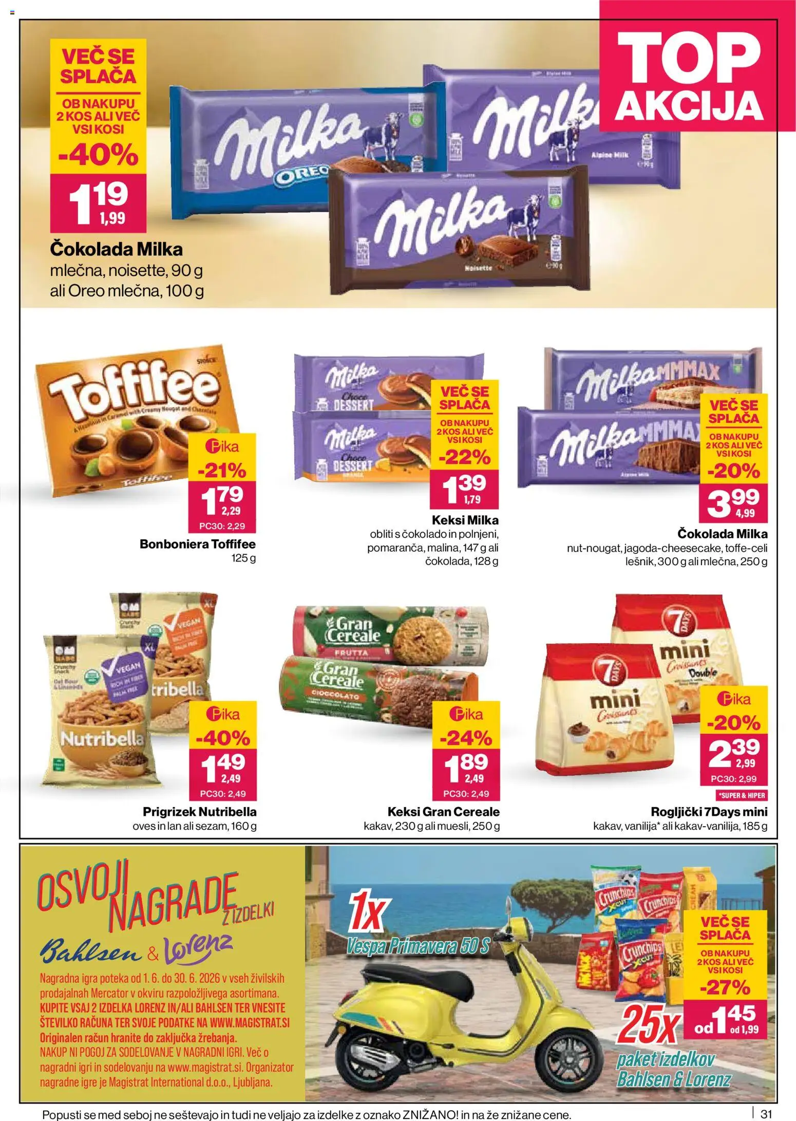 Novi Mercator katalog ponudbe – veljaven od 11.06.2026 | Stran: 31 | Izdelki: Keksi, Igra, Kos, Cokolada