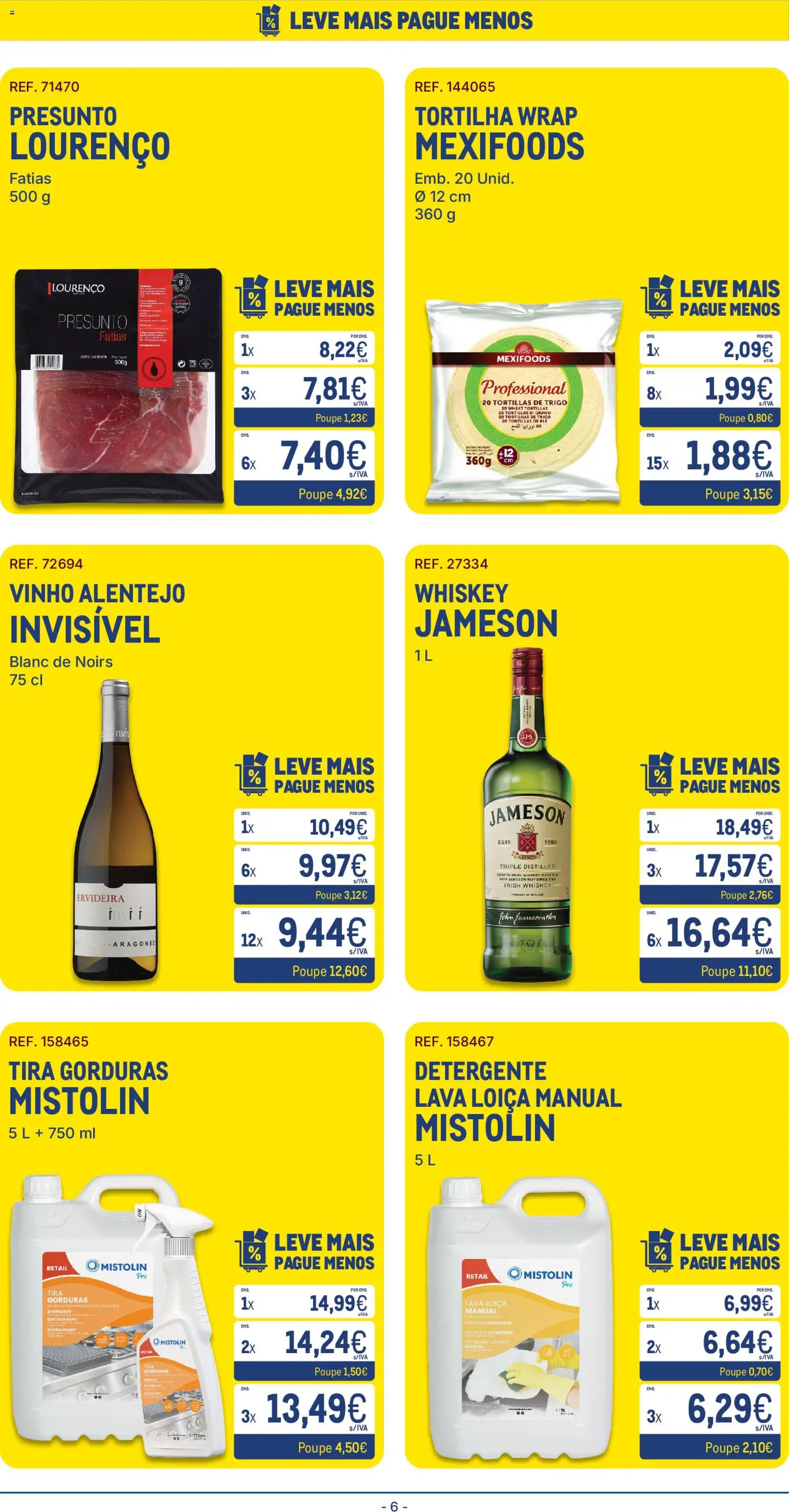 Makro folheto │ válido de 29/09/2026 | Página: 6 | Produtos: Lava loiça, Detergente, Tortilhas, Presunto
