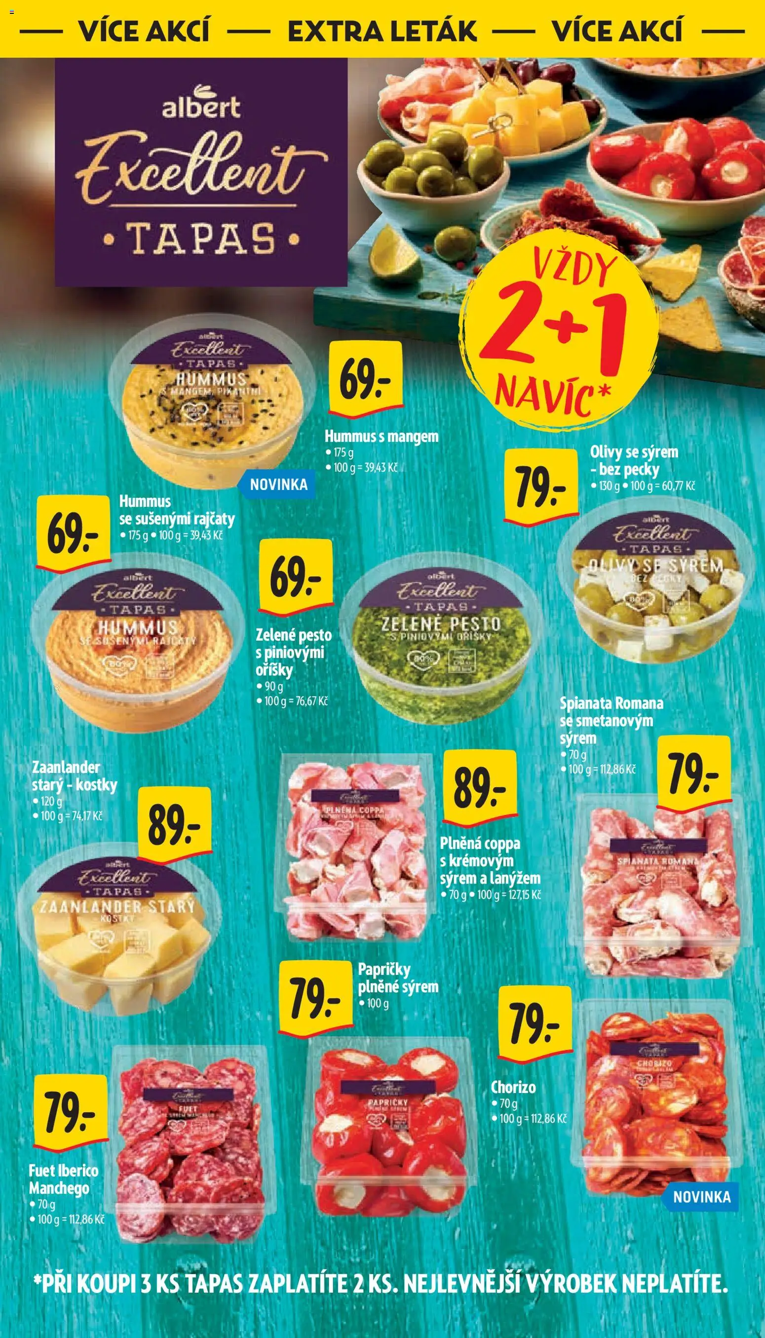 Albert leták - Supermarket od 21.10.2026 | Strana: 35 | Produkty: Hummus, Tapas, Olivy, Fuet